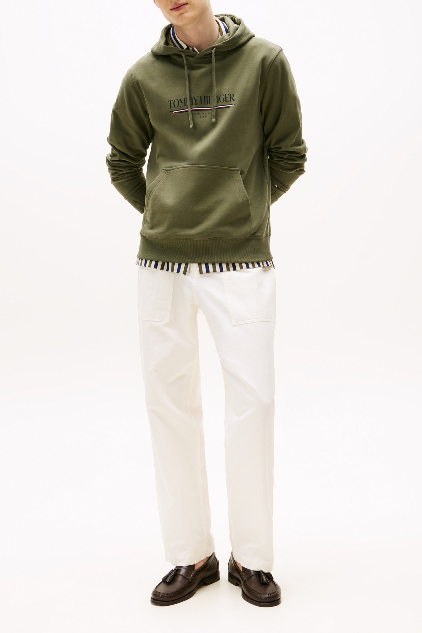 BRAND LOVE HILFIGER PULLOVER HOODIE BATTLE GREEN 2