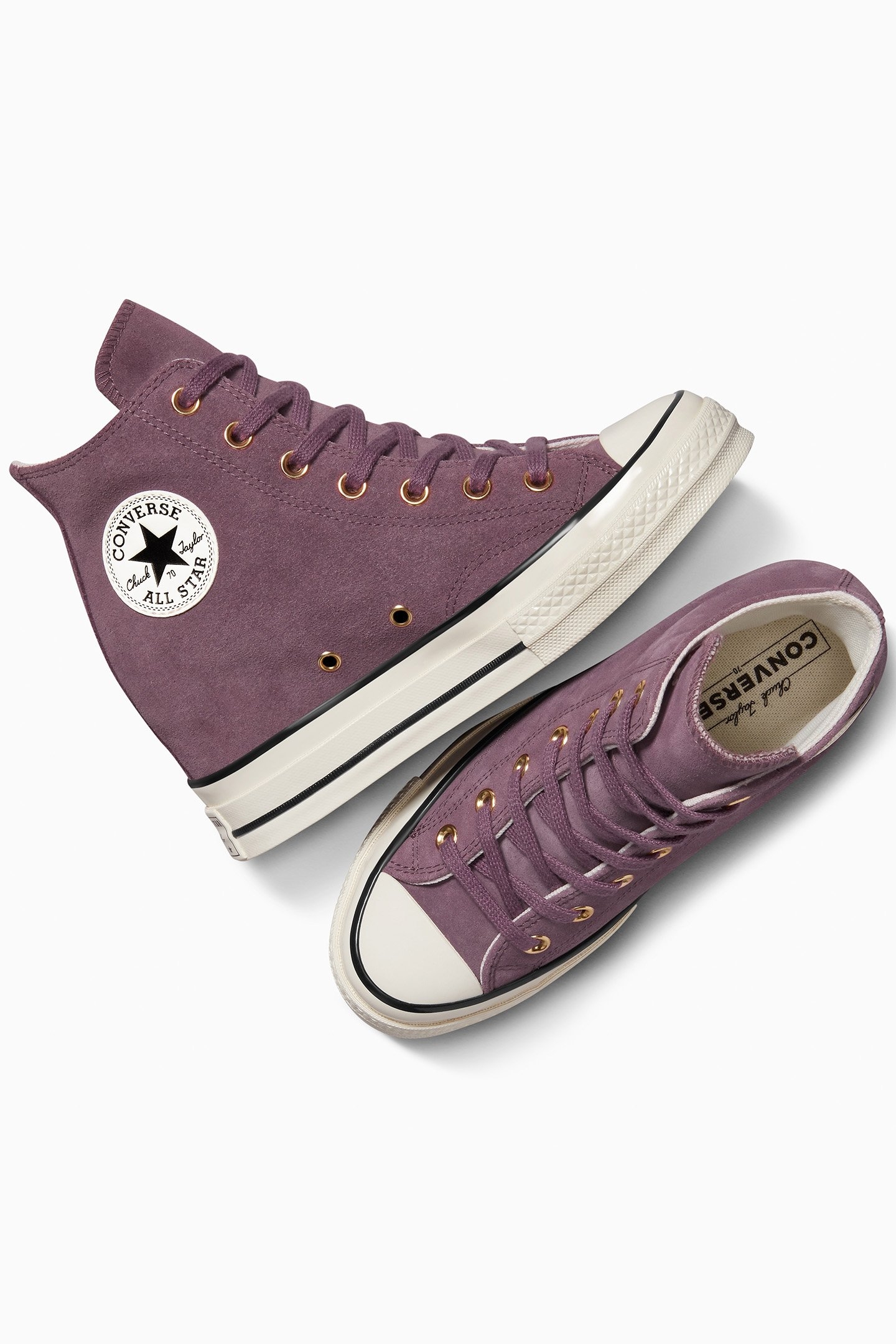 CHUCK 70 WEDGE PLATFORM SUEDE TRAIL MIXED/EGRET/BLACK 6