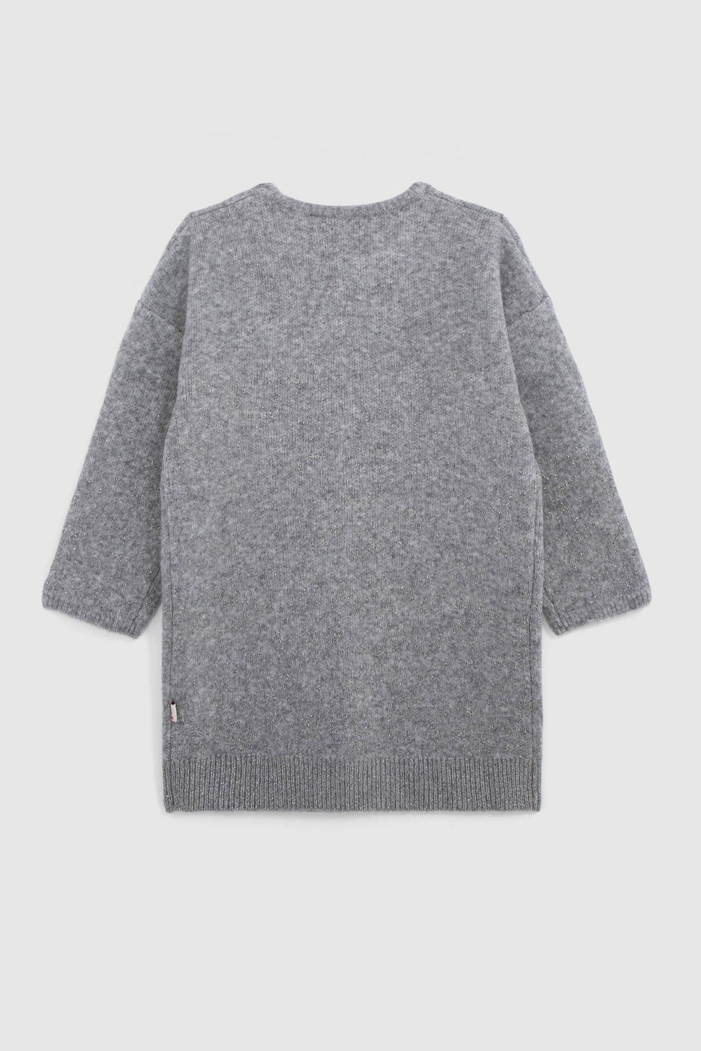 GIRL'S GREY JACQUARD LUREX SWEATER DRESS 2