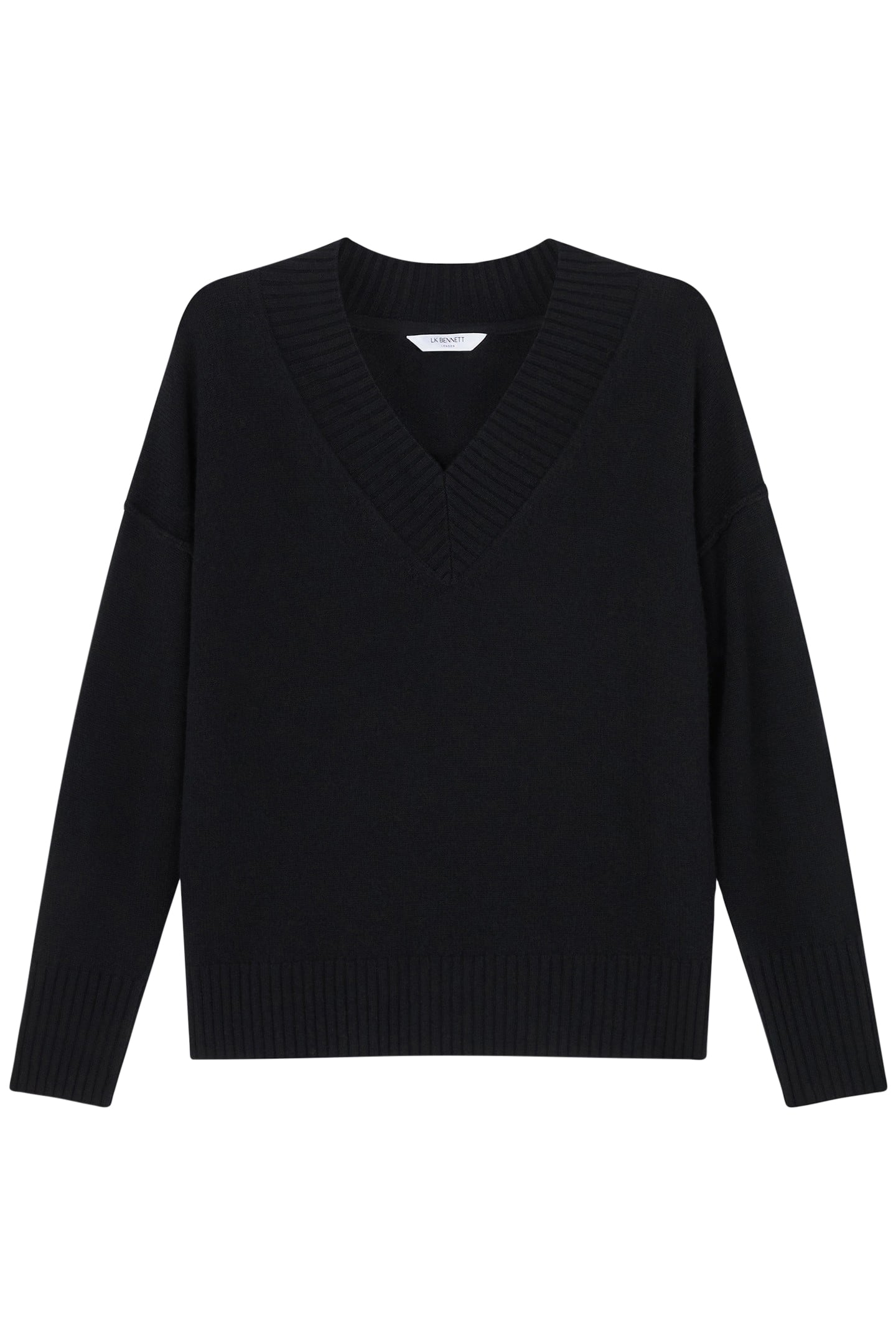 TK CARA V-NECK JUMPER BLACK 3