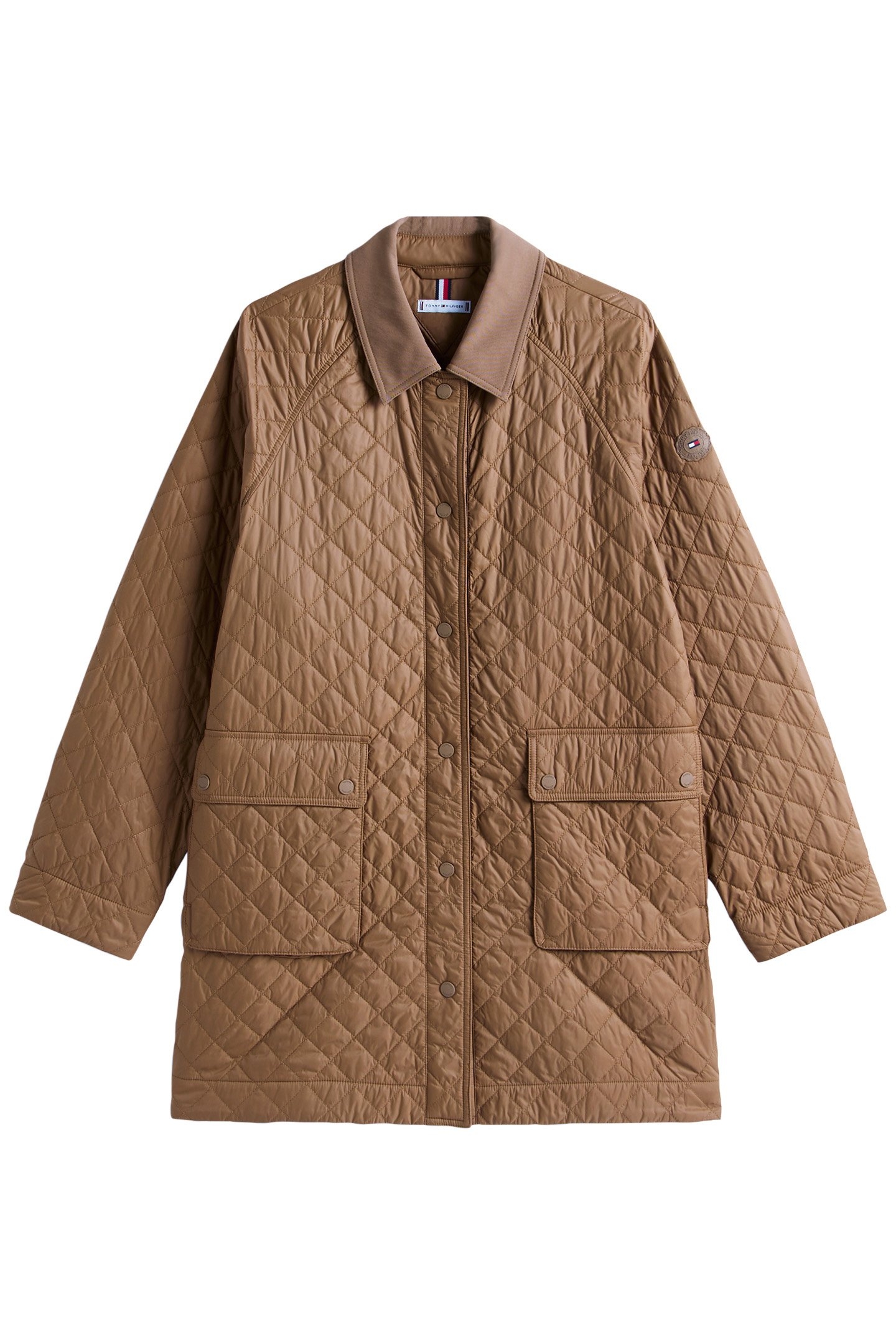 PADDED NYLON QUILTED COAT HICKORY 2