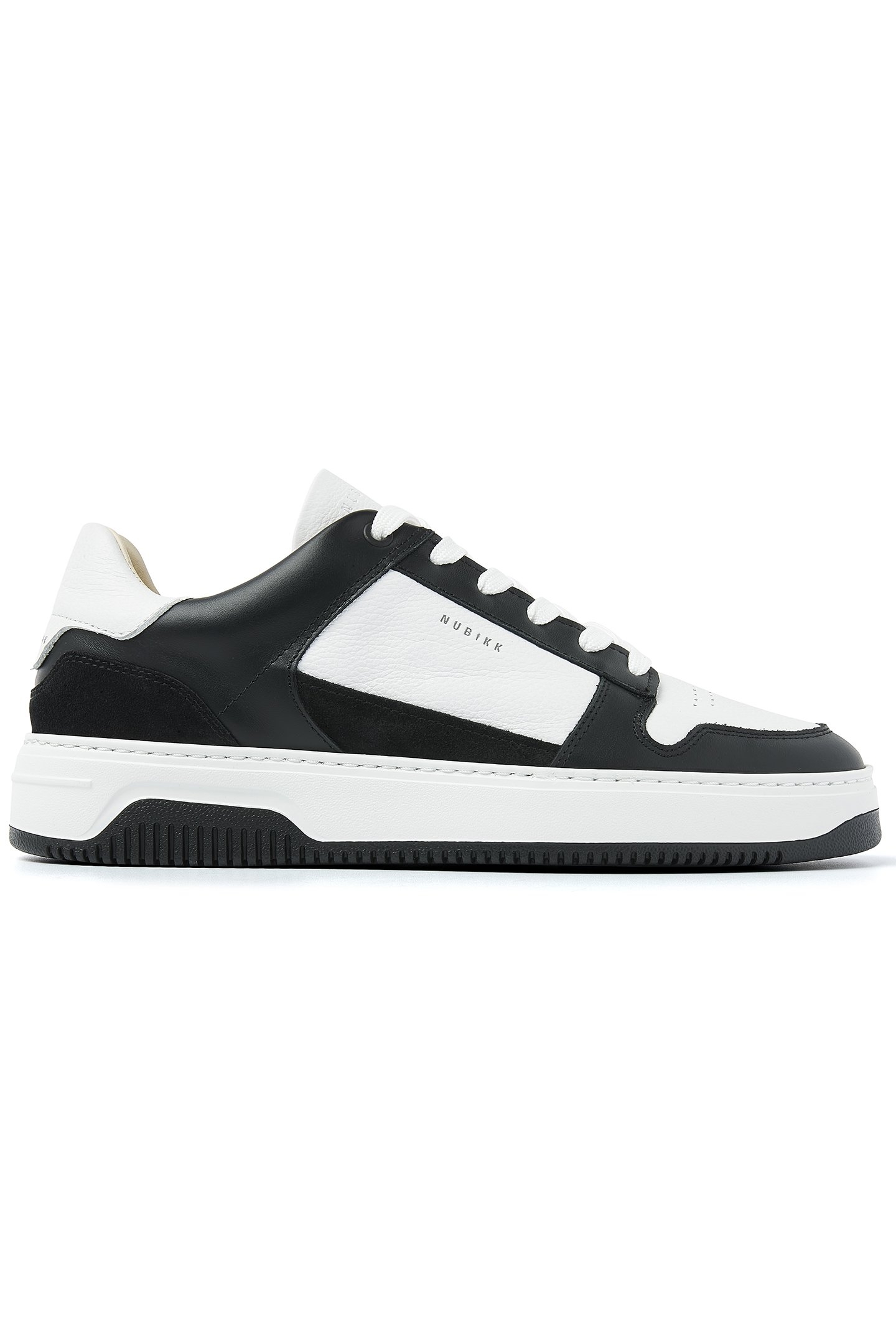 BASKET COURT BLACK LEATHER-WHITE 1