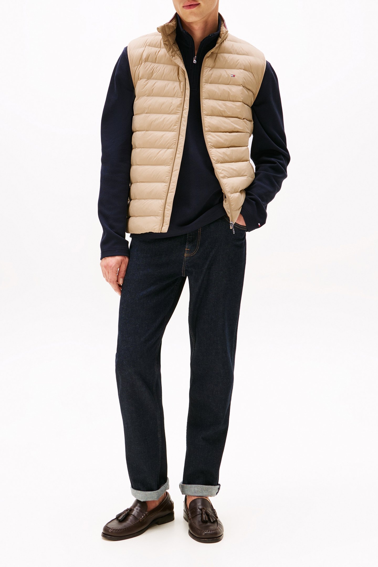 PACKABLE RECYCLED VEST CAMEL 2