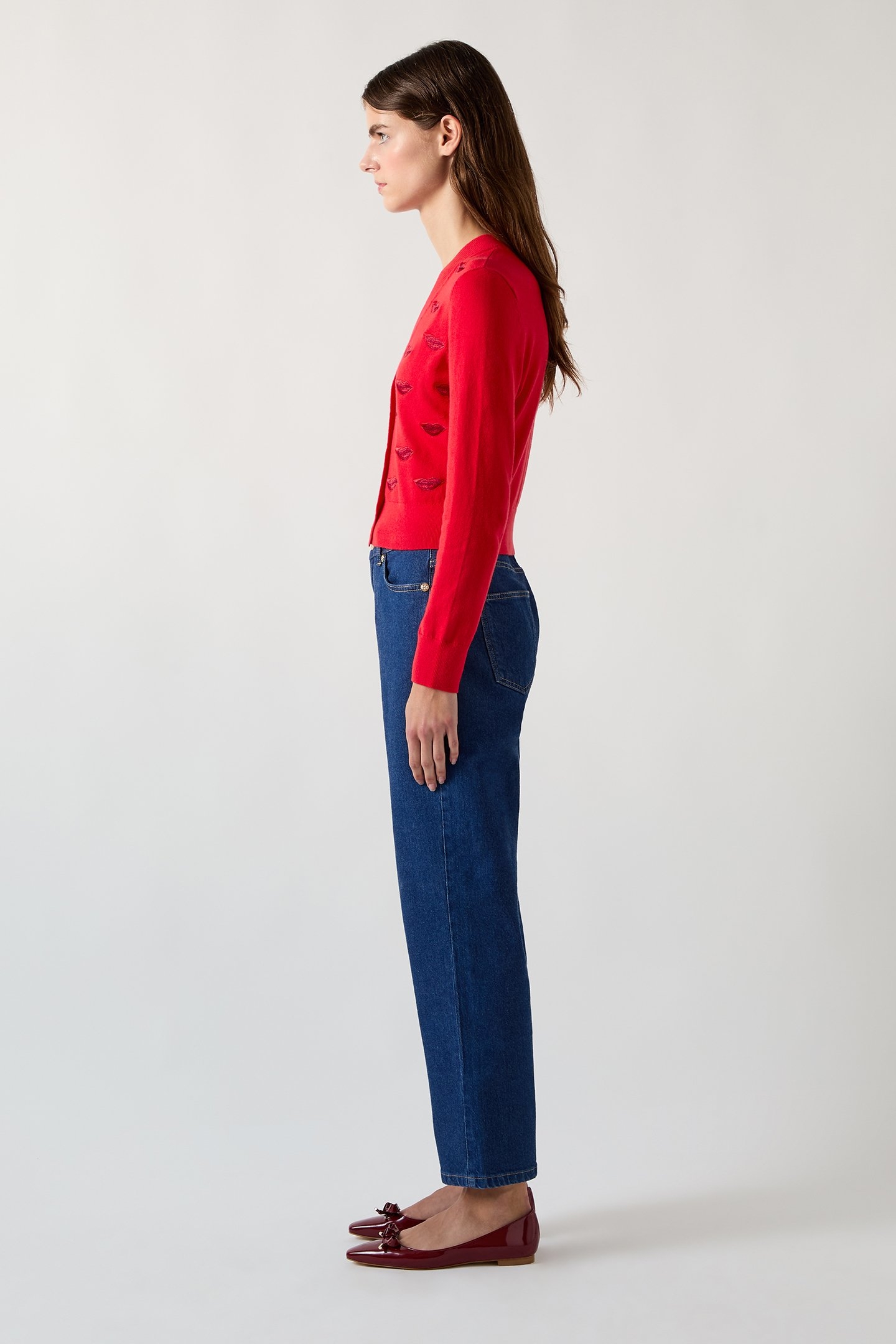 CD TALLIS LIPS CARDIGAN RED 4