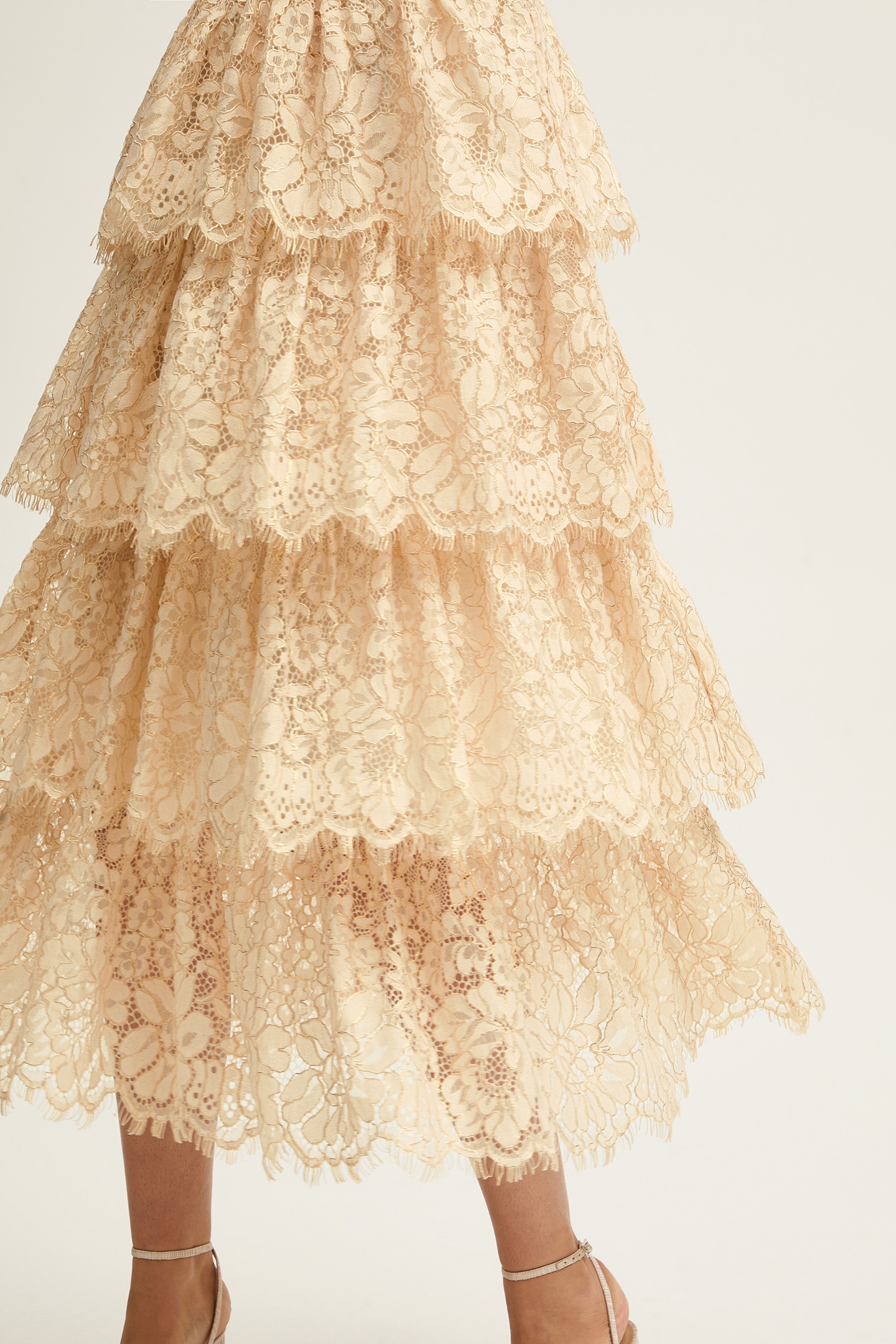 DR CECILY LACE TIERED DR CHAMPAGNE 6