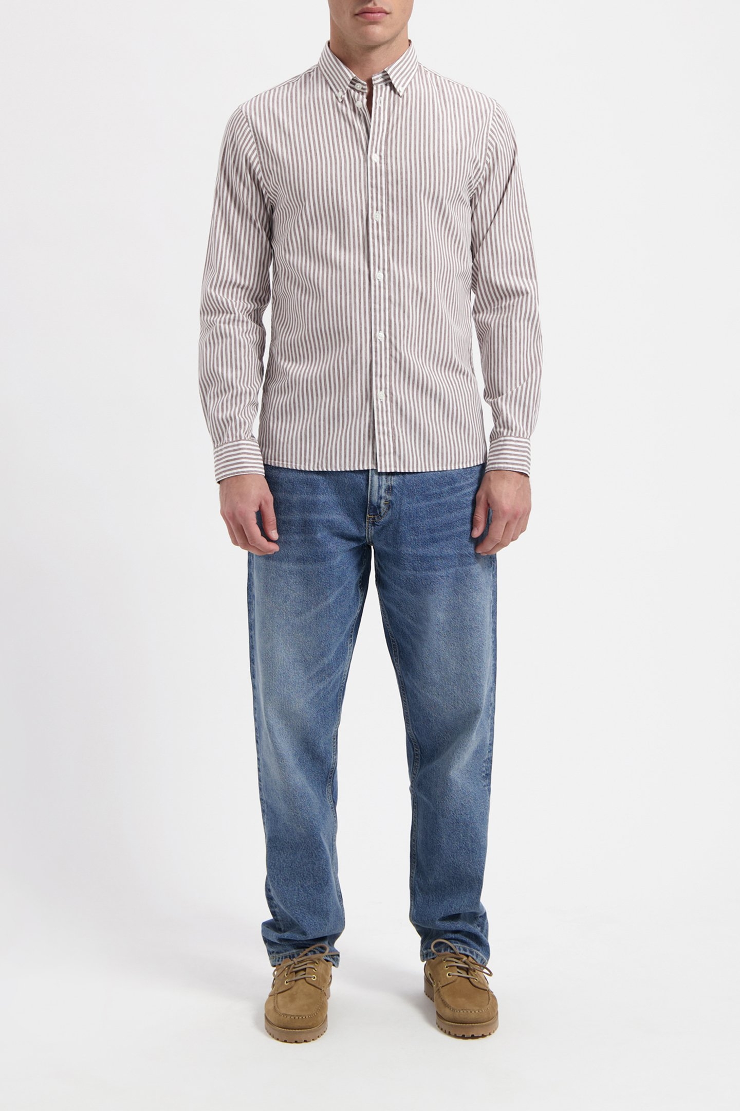 WAL – JAMES SHIRT BROWN STRIPED 2