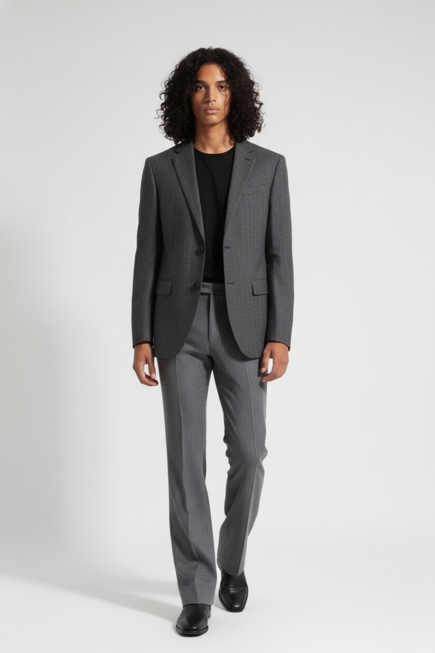 VANILLEH FLANELLE STRIPES BLAZER GRIS CHINE 1