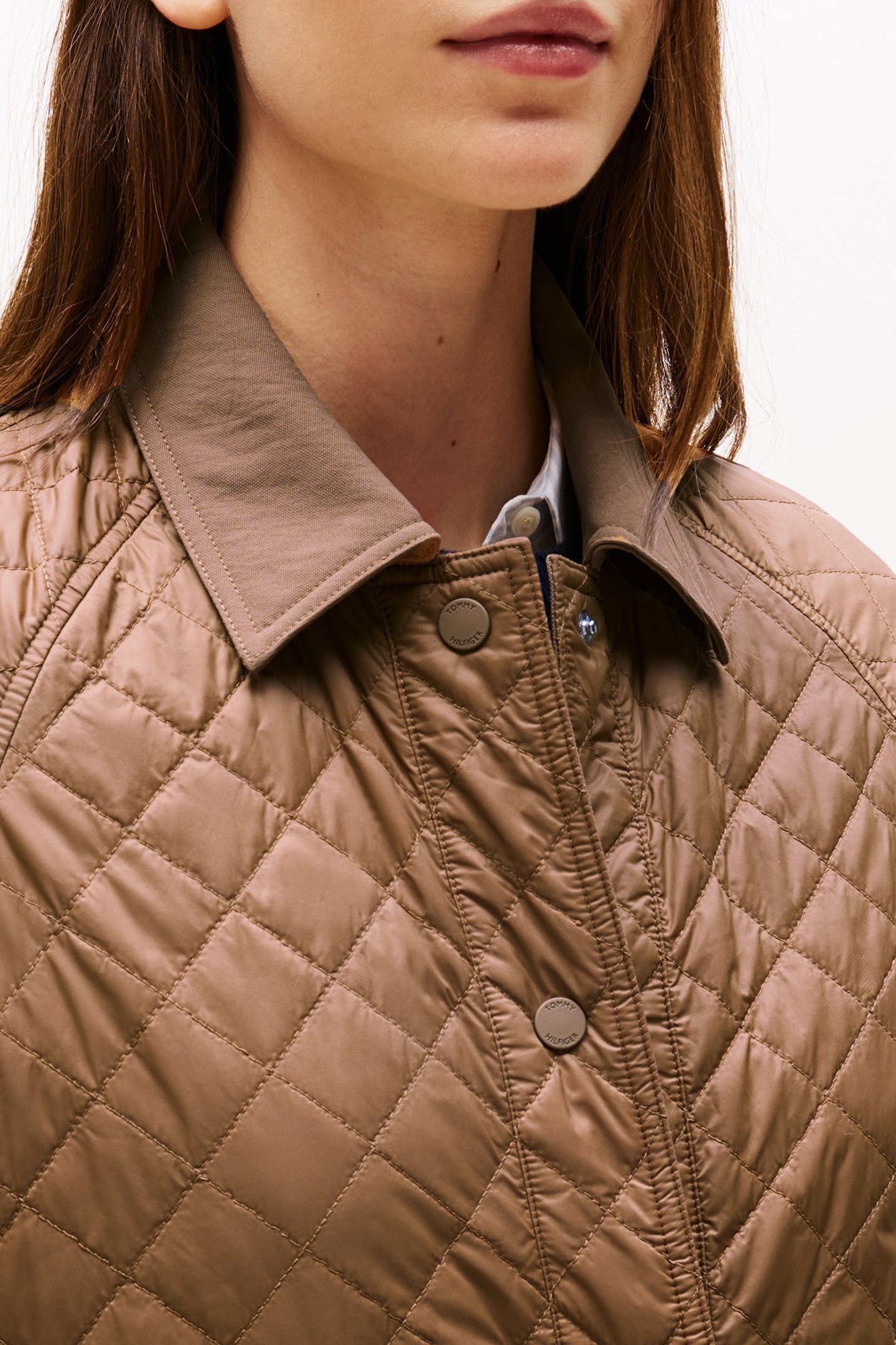 PADDED NYLON QUILTED COAT HICKORY 4