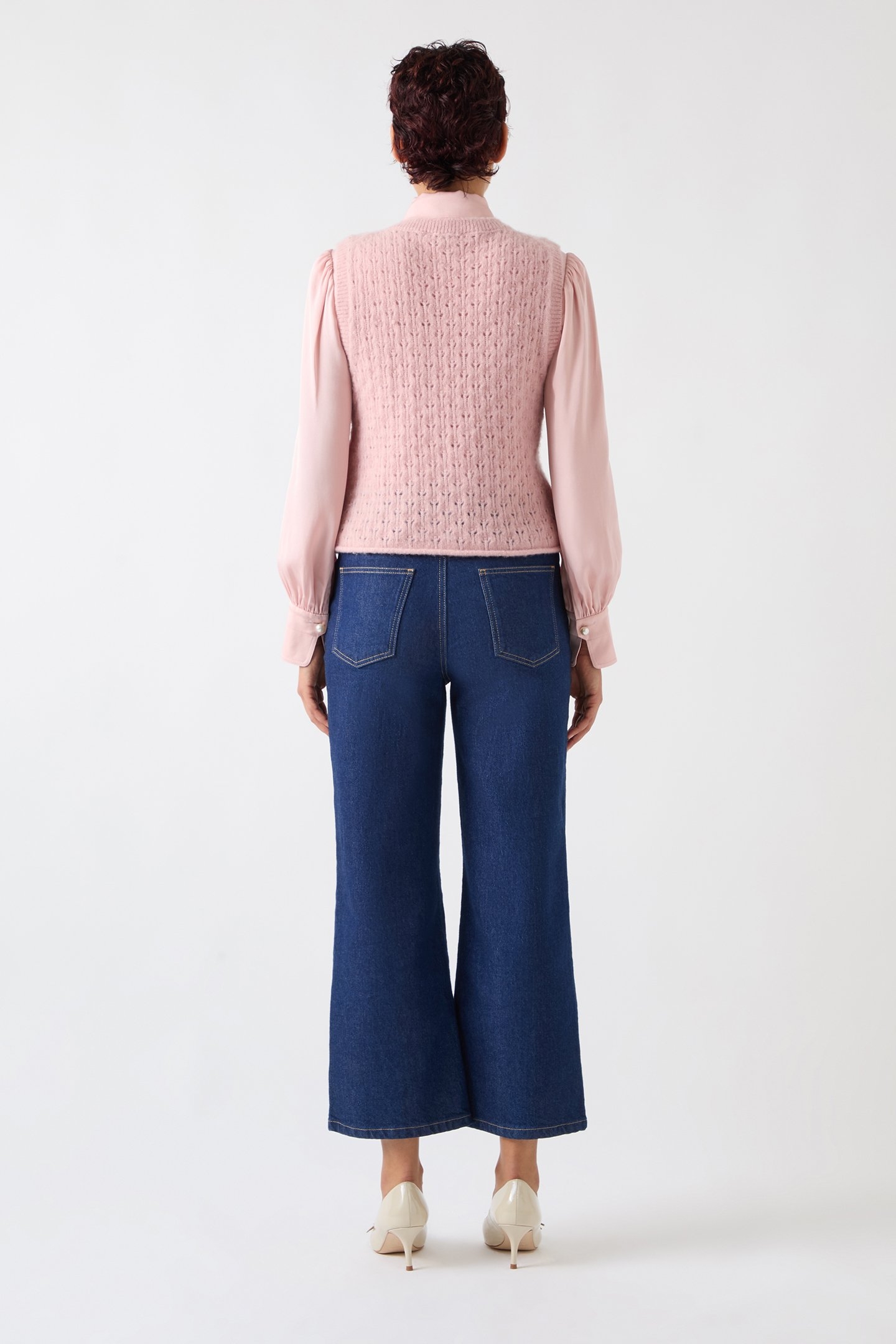 TK GAIA FLUFFY KNIT VEST LIGHT PINK 3