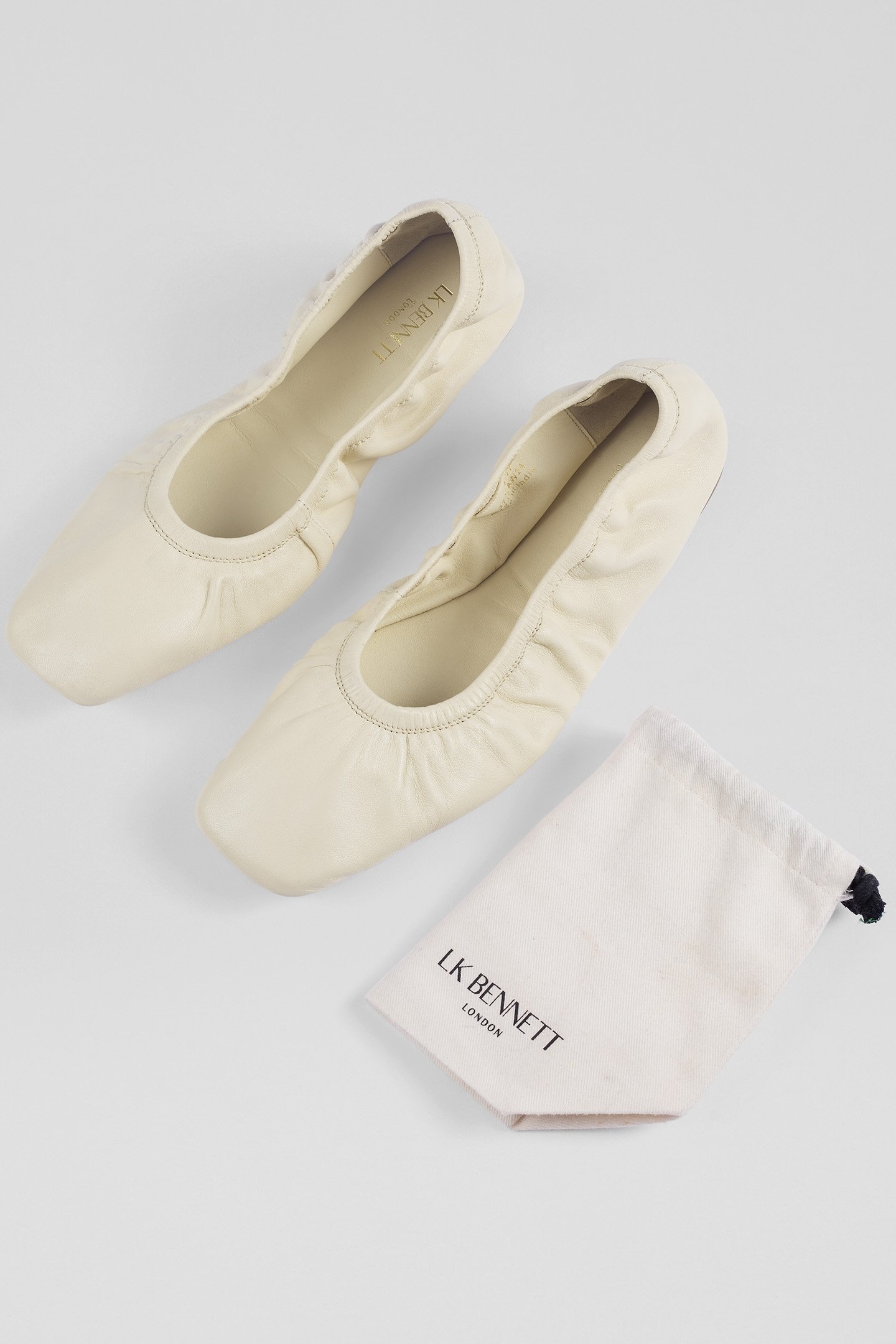 FL TAYLA FOLDED BALLERINA ECRU 3