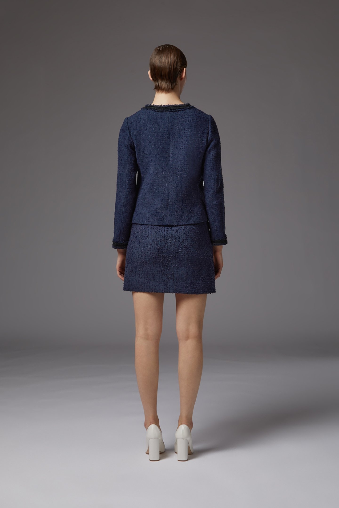 JK CHARLEE - BOUCLE TRIM NAVY 2