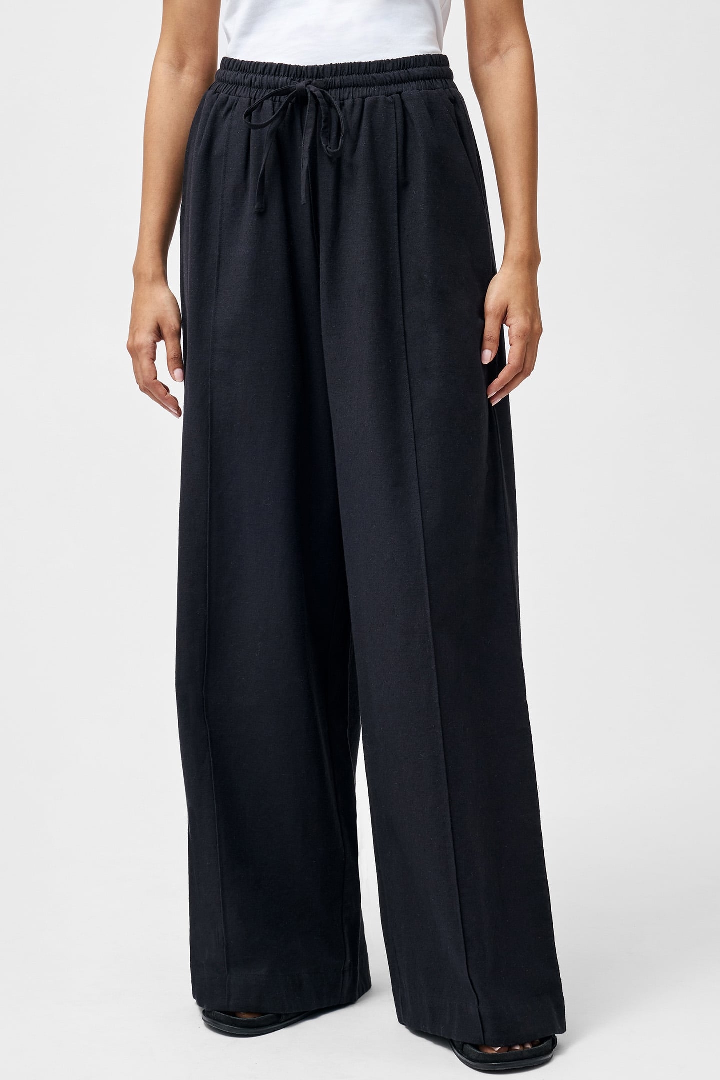 CLARE LINEN BLEND TROUSER BLACK 1