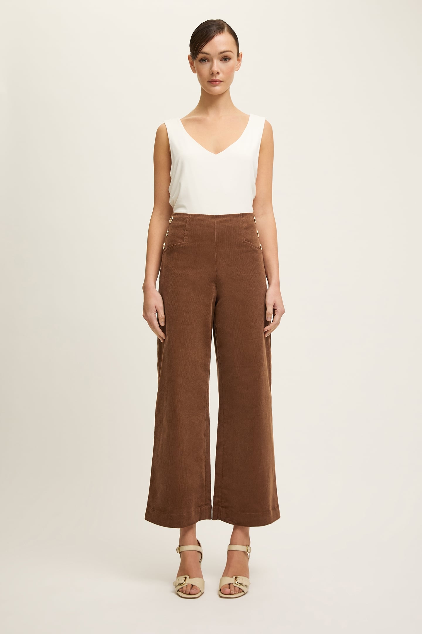 TR HANS CORD TROUSER CHOCOLATE 1