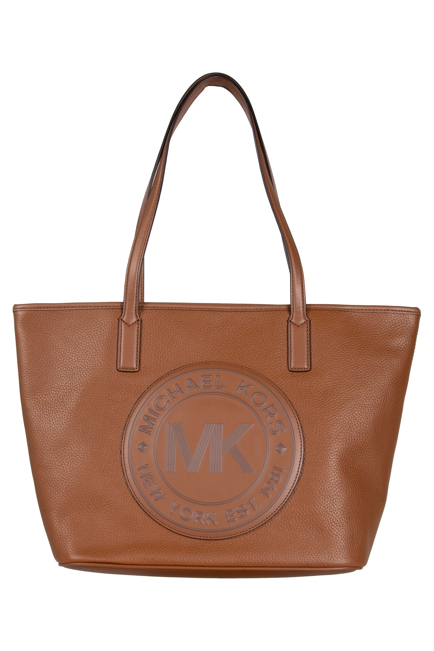 MEDIUM LEATHER TOP ZIP BUCKET MESSENGER BAG IN BROWN 2