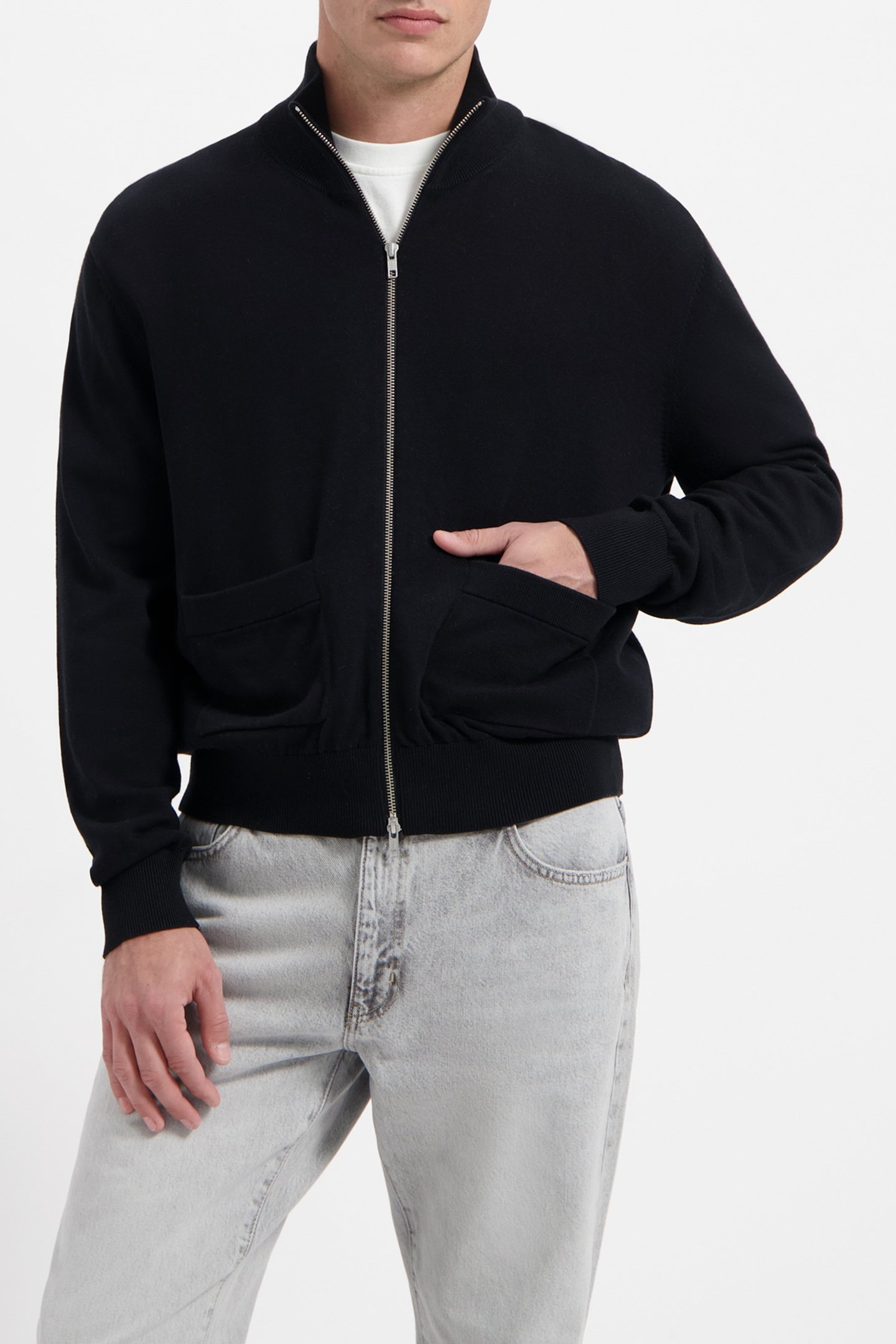 WAL – BLAKE ZIP CARDIGAN BLACK 1