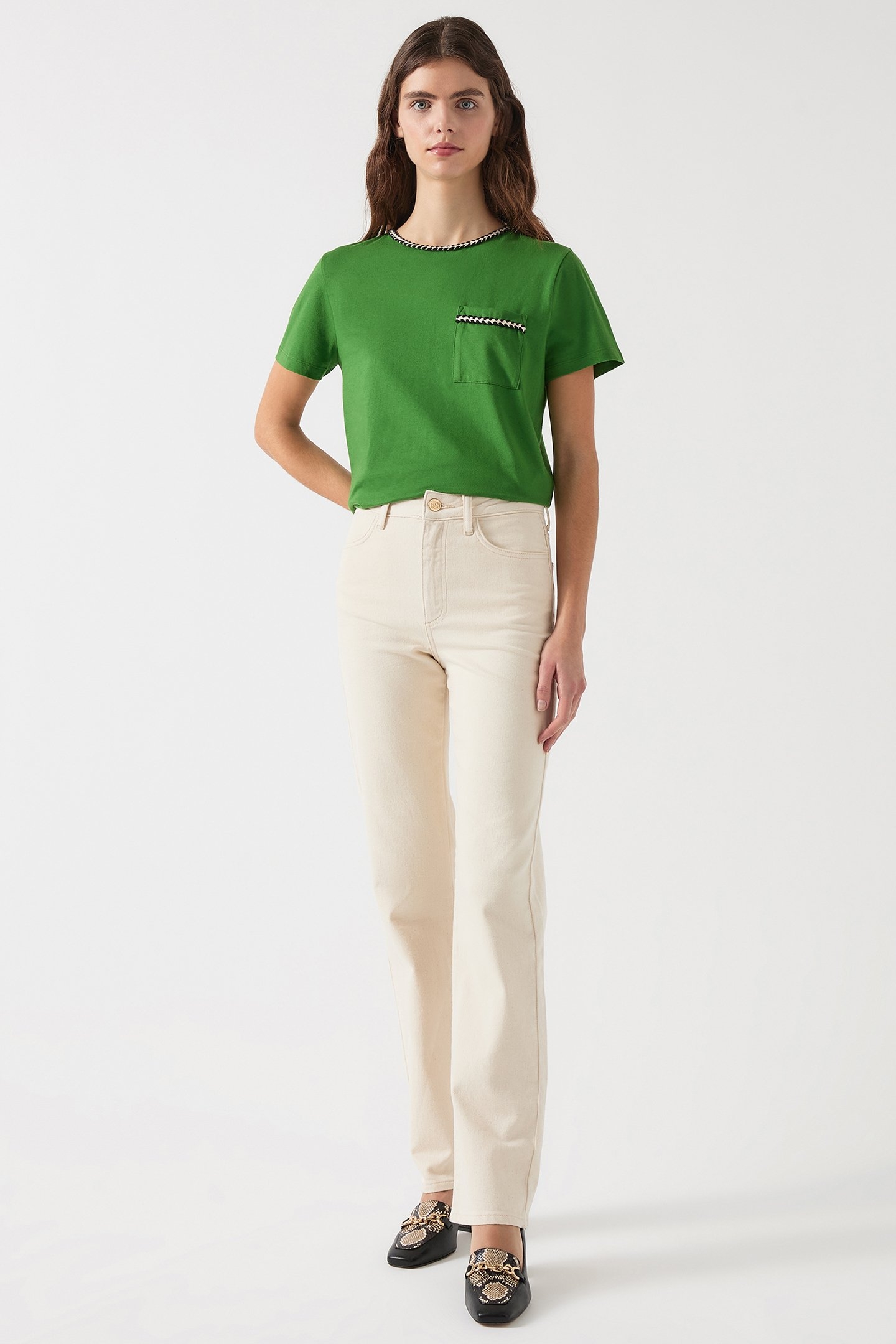 TJ VITA TAPE TRIM T-SHIRT GREEN 1