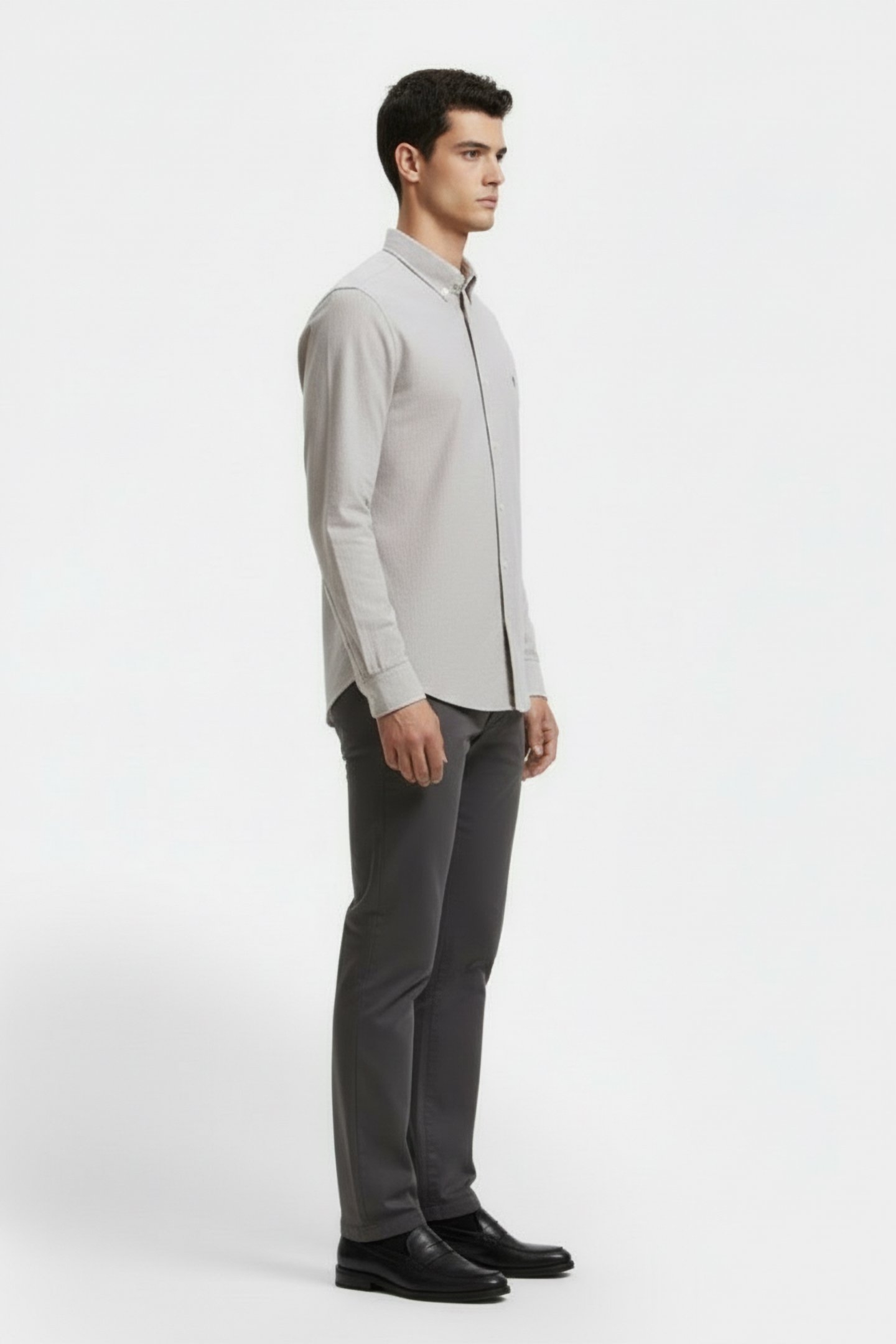 OXFORD LONG SLEEVE SHIRT STONE 4
