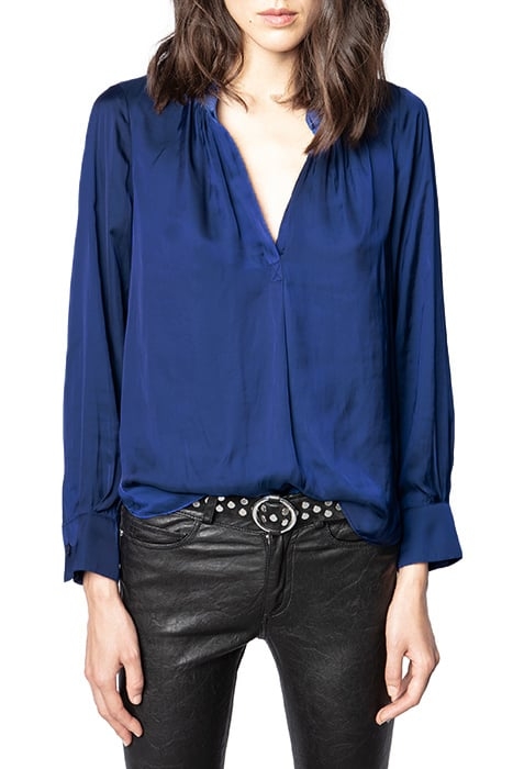 TINK SATIN TUNIQUE BLEU DE CHINE 1