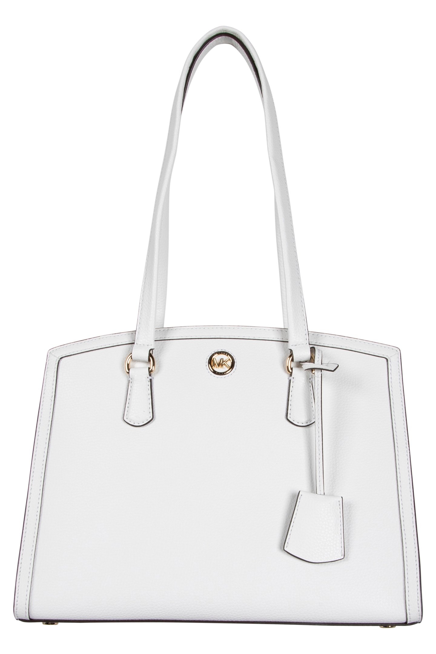 MEDIUM LEATHER TOTE IN WHITE 2