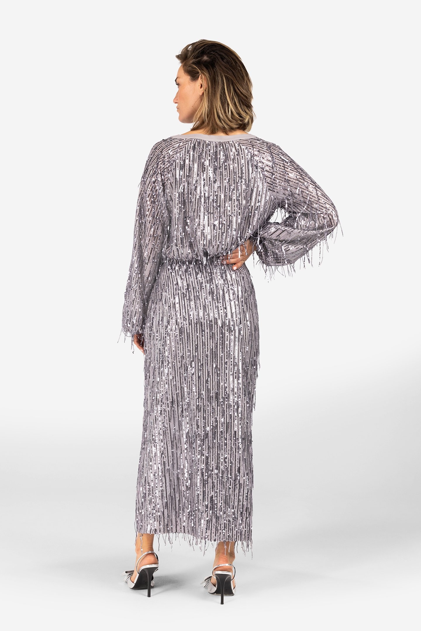 FOLETTE - PARTY TOPS GREY FRINGED 2