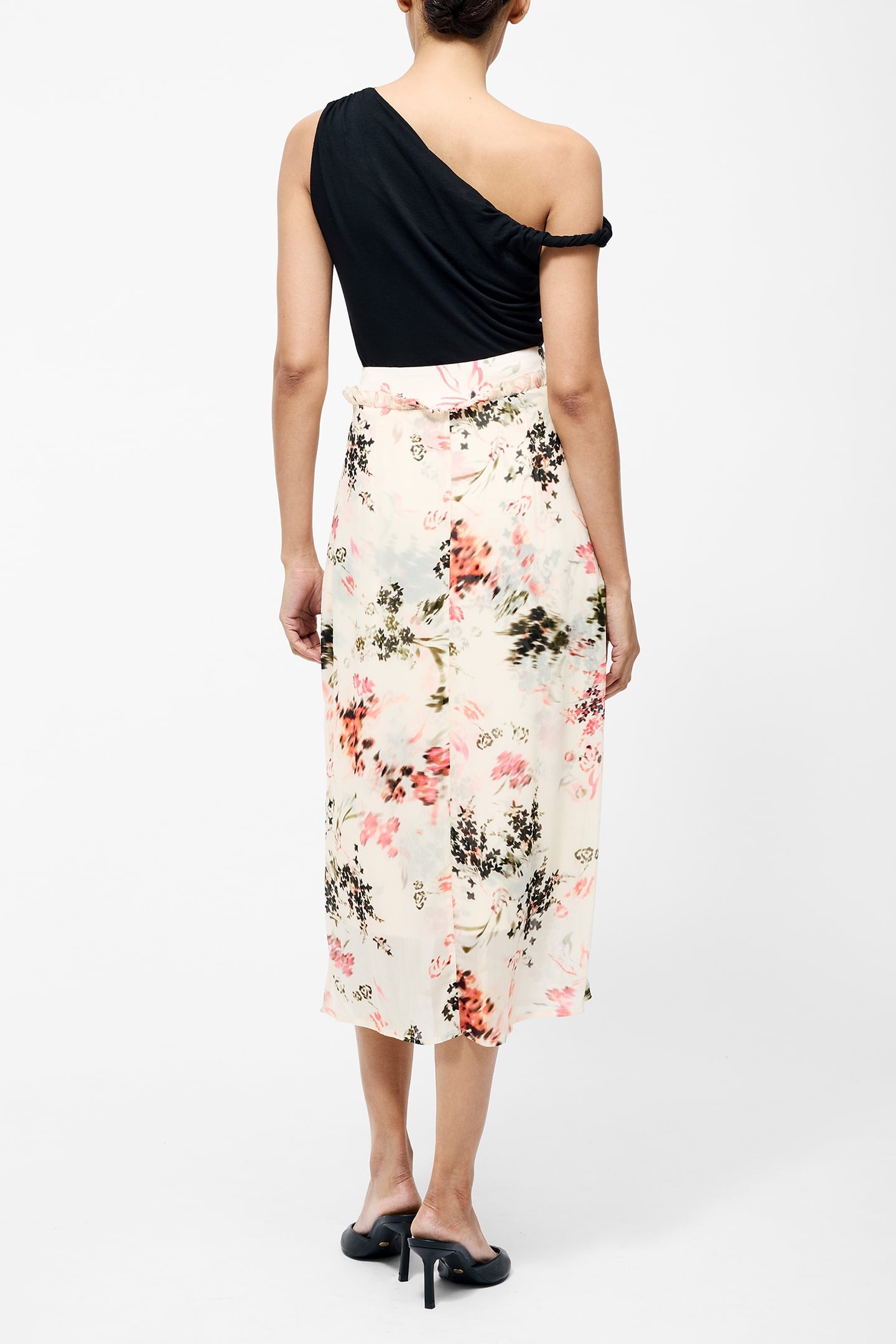 CANDICE SATIN GGT OVERLAY SKIR CREAM/SCARLET RED MU 2