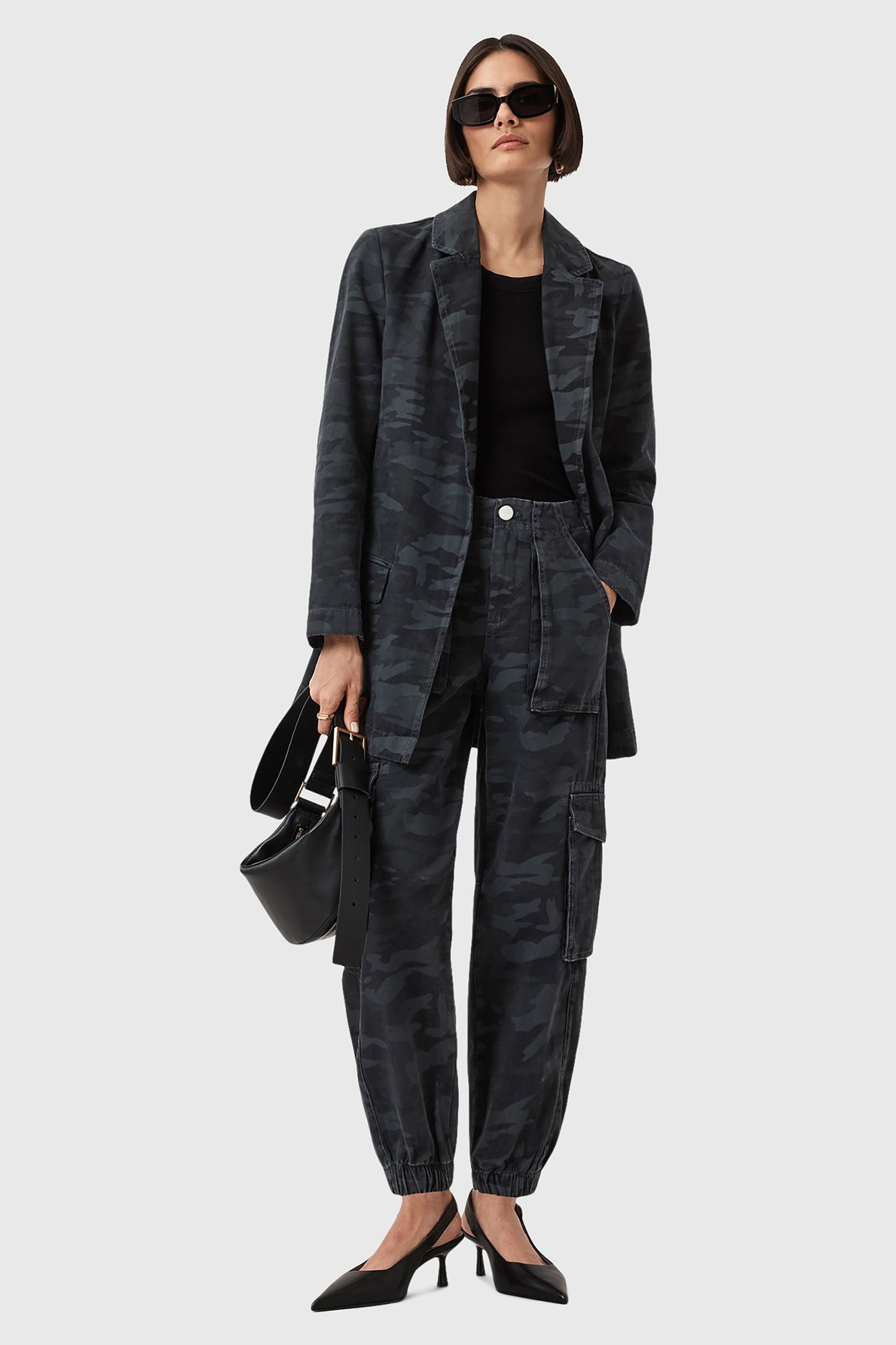 ALEIDA DENIM BLAZER CAMO INK BLUE 3