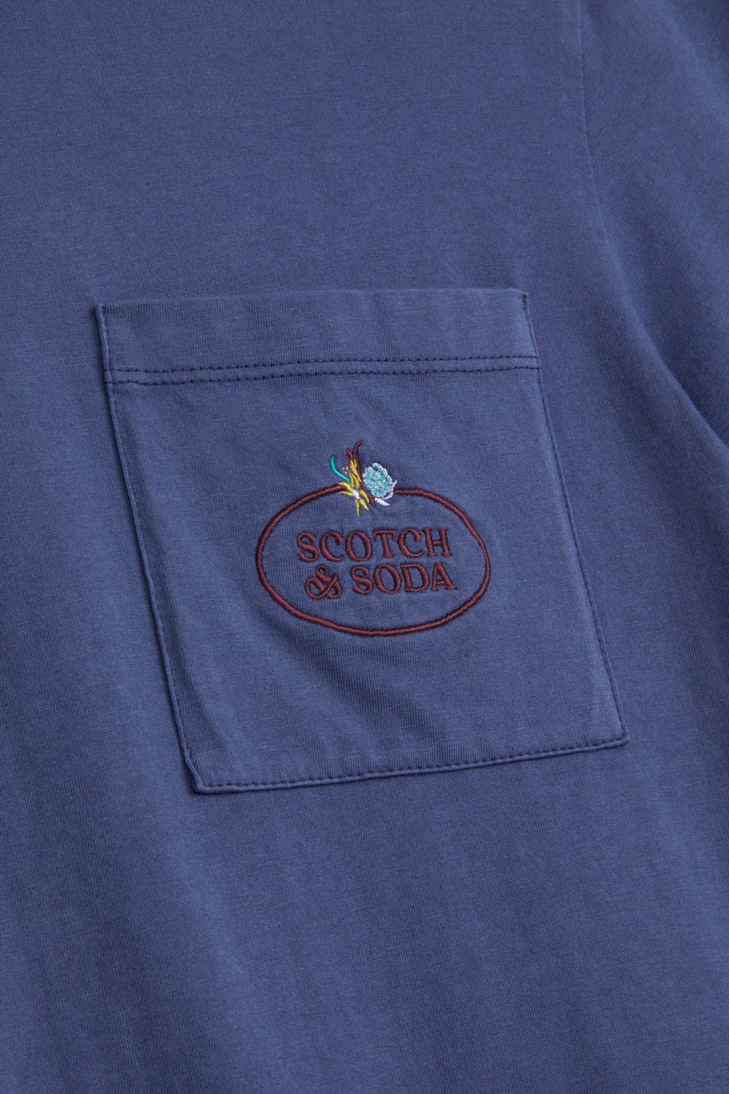 GARMENT DYED SS POCKET TEE NAVY COMBO 3