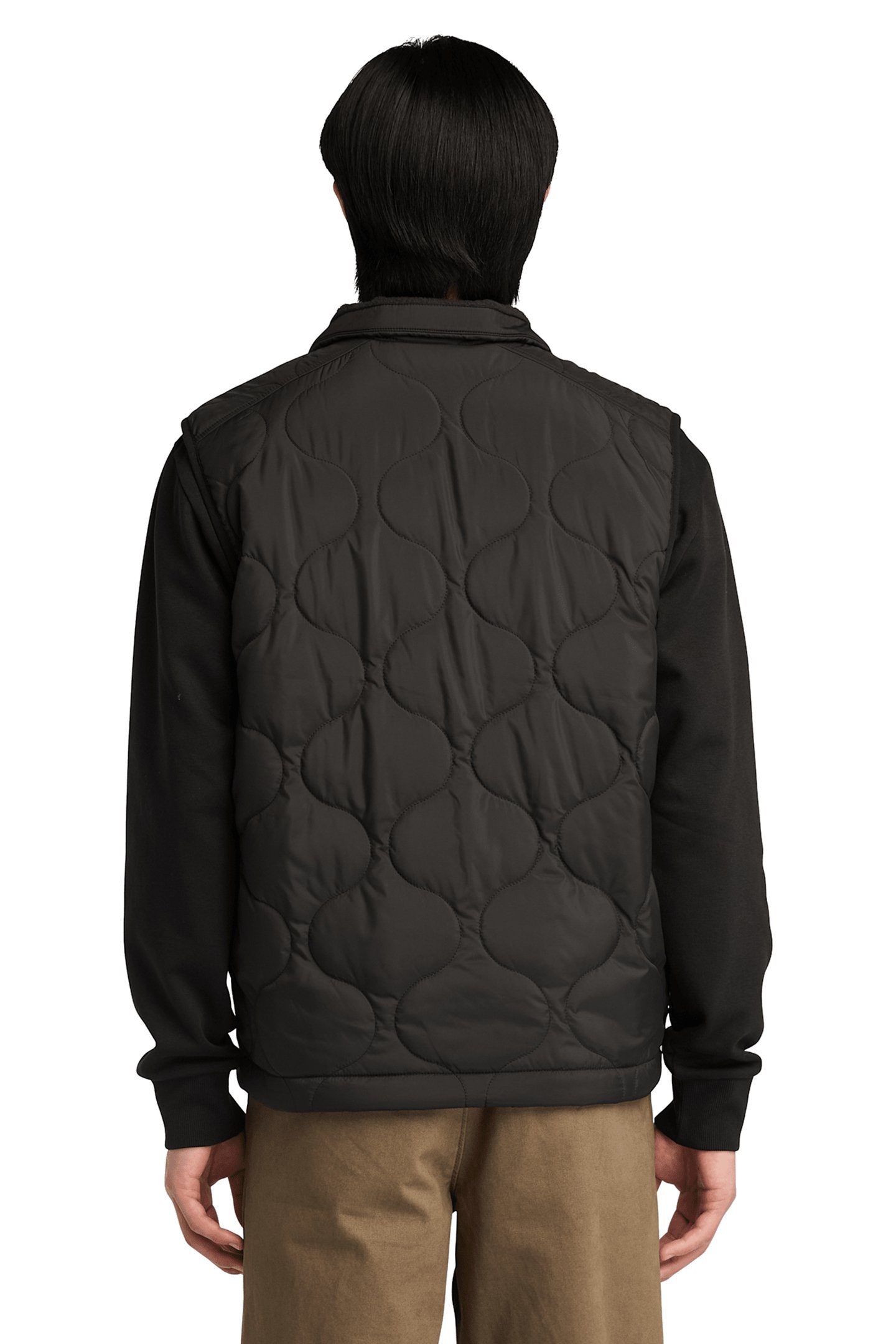 NEWTON REVERSIBLE HIGH PILE FLEECE VEST BLACK 2