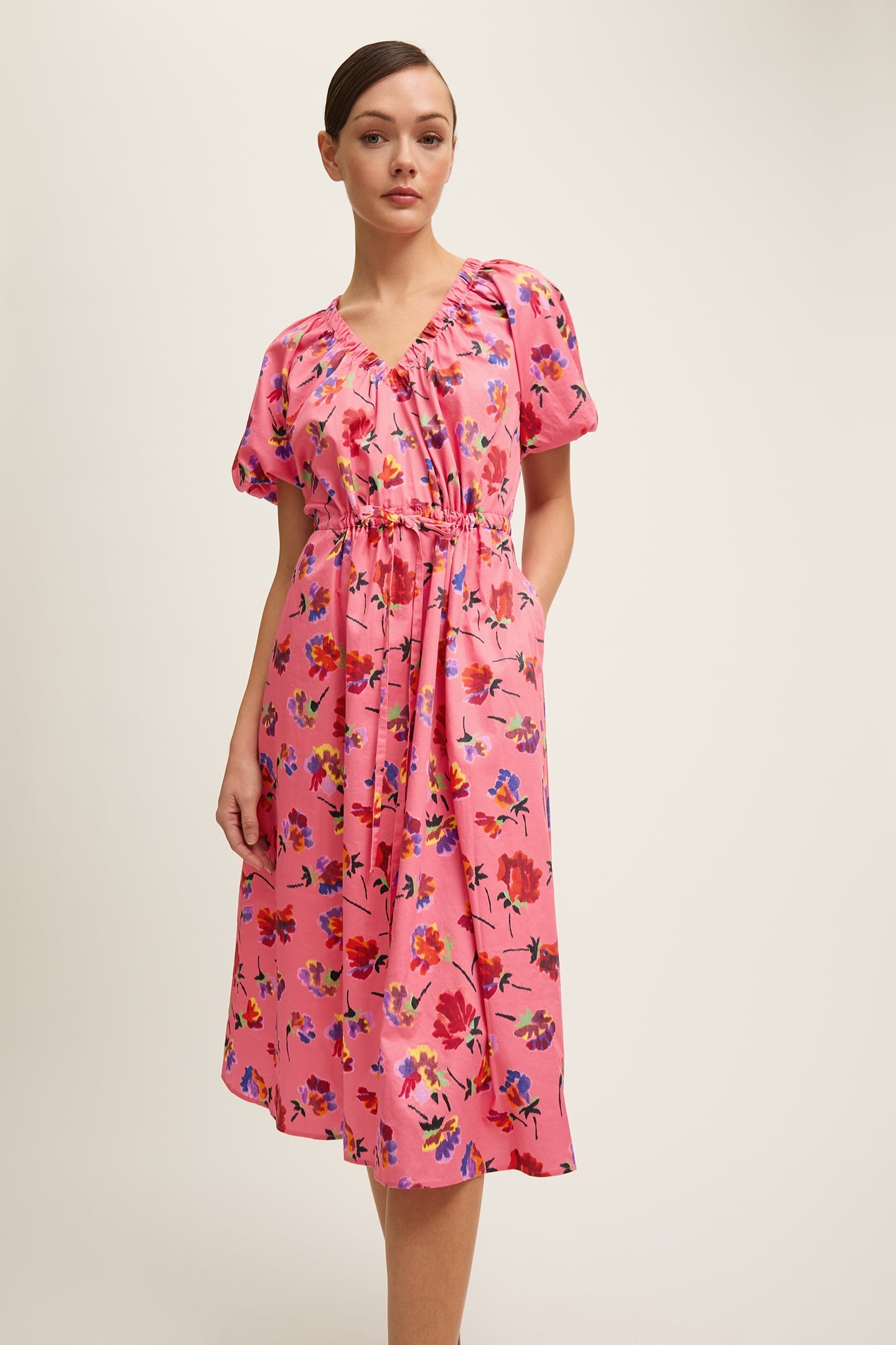 DR BRIGITTE IKAT DRESS PINK 1