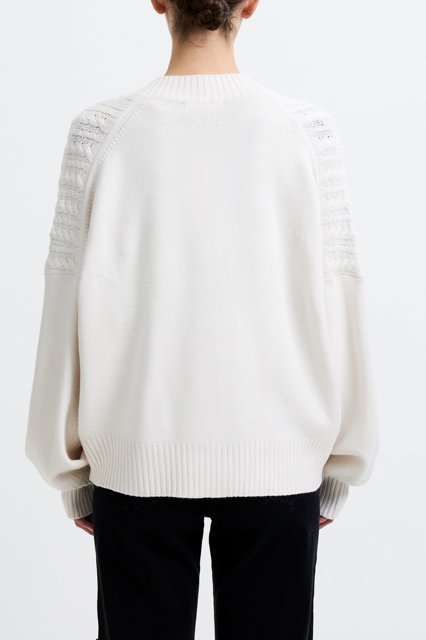 BABYSOFT CABLE KNIT CARDIGAN CLASSIC CREAM 2