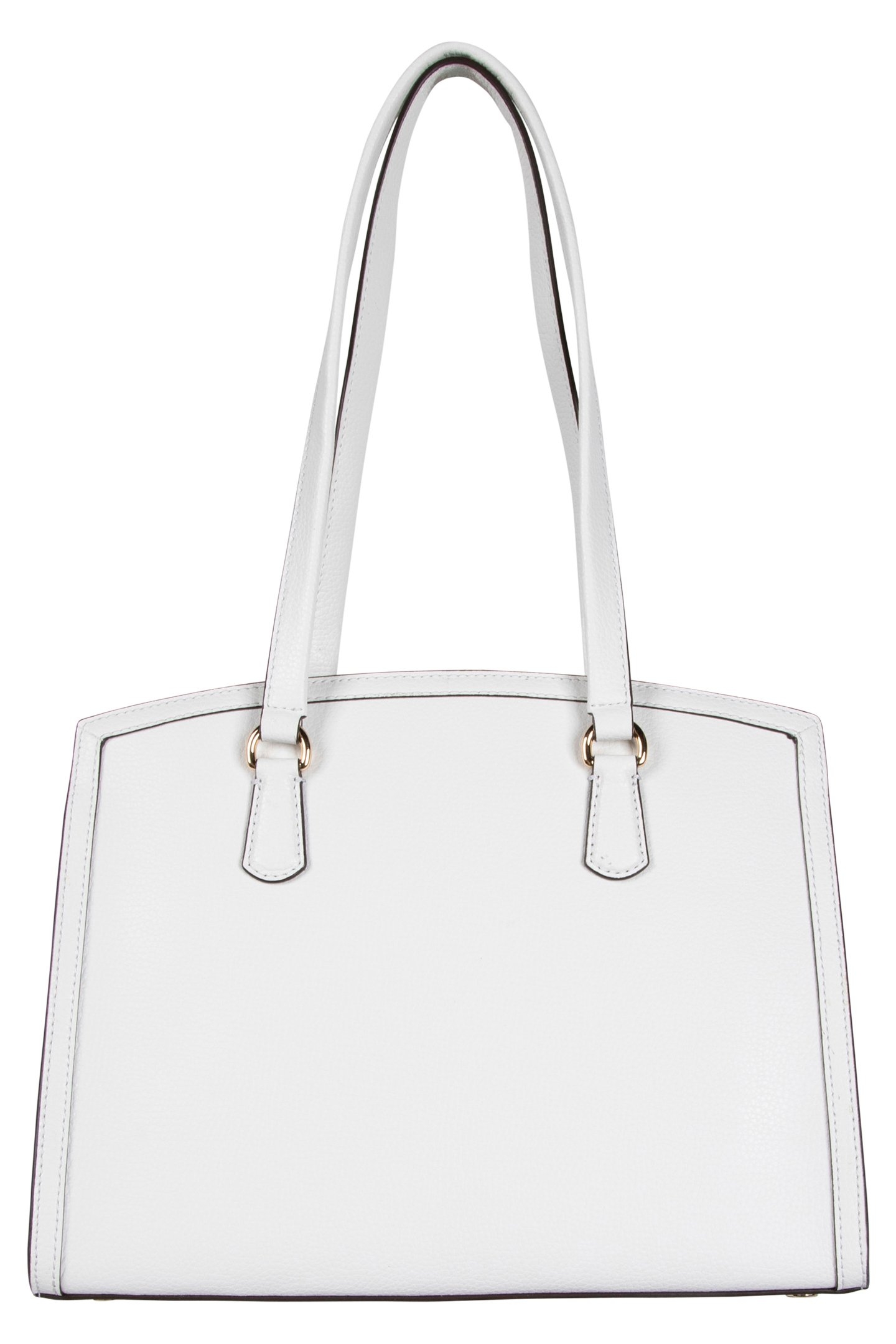 MEDIUM LEATHER TOTE IN WHITE 3