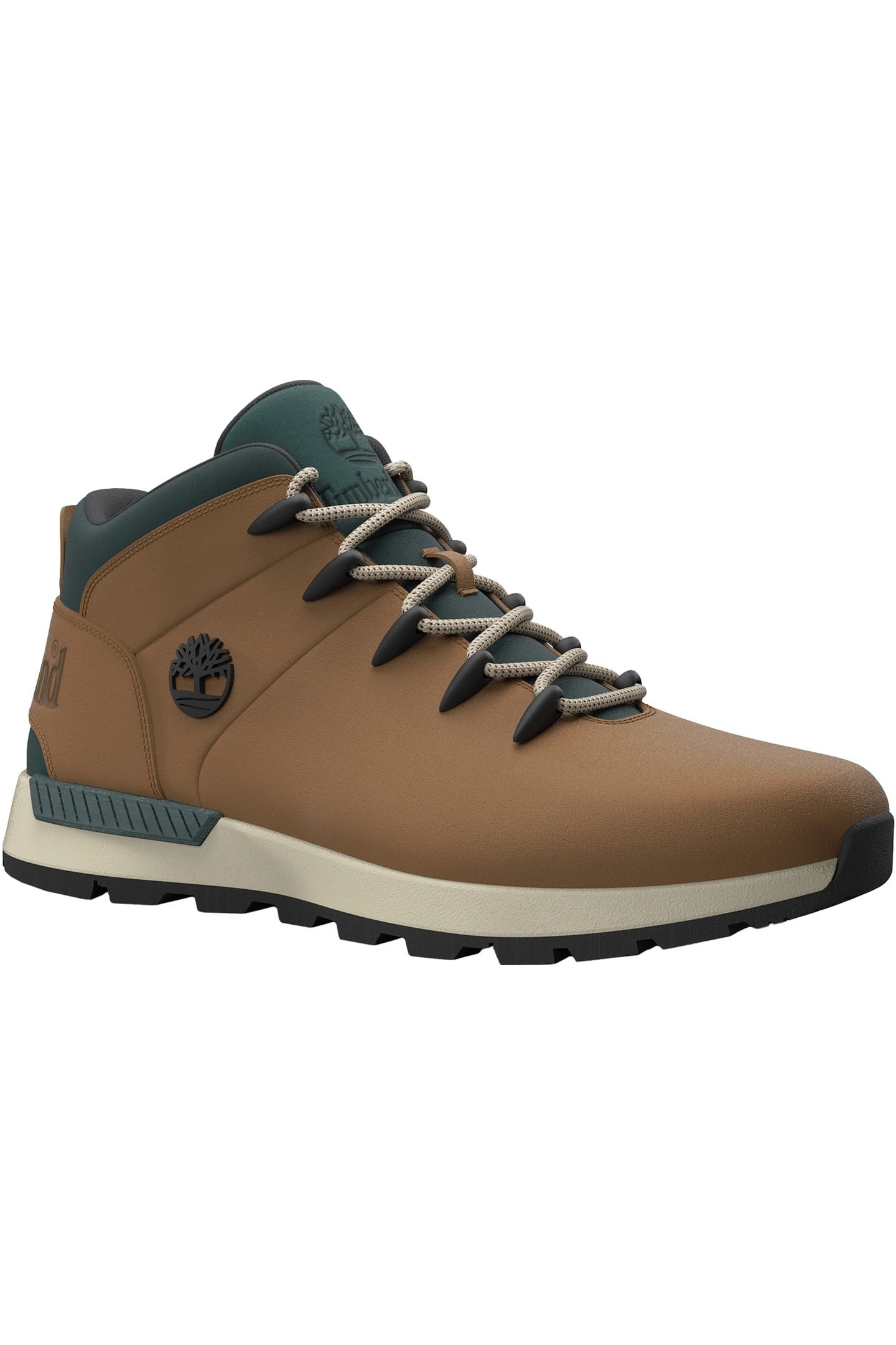SPRINT TREKKER MID LACE UP SNEAKER MD BROWN NUBUCK W GREEN 1