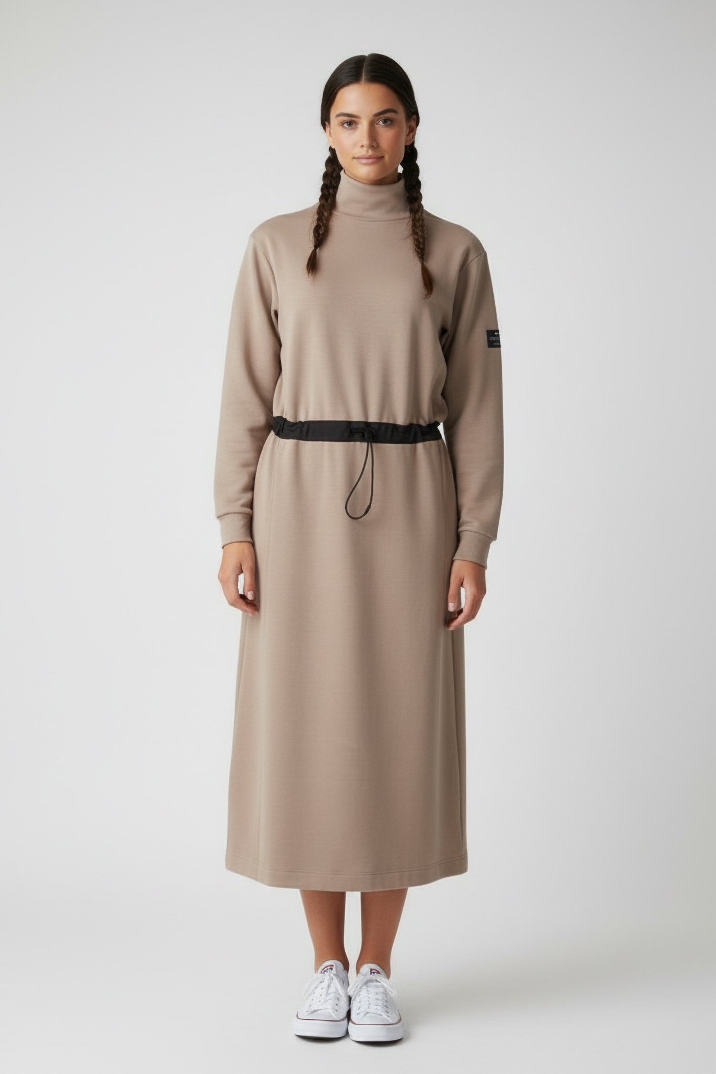 ZAFIROALF DRESS DARK SAND 1