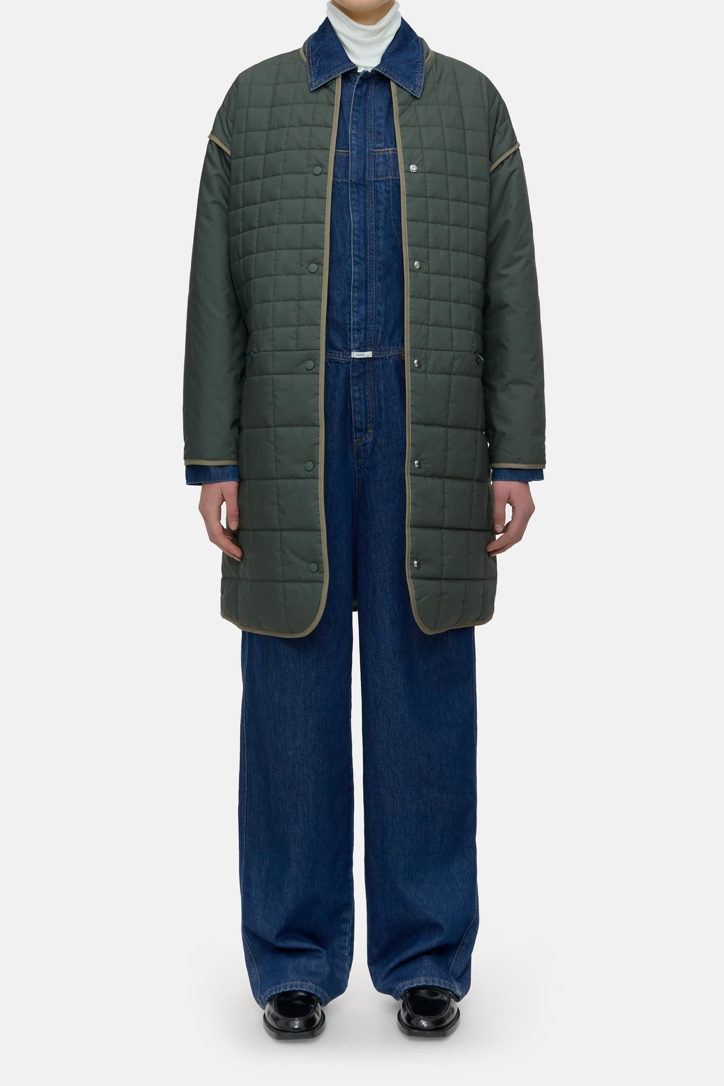 REVERSIBLE QUILTED COAT PINI GREEN 1