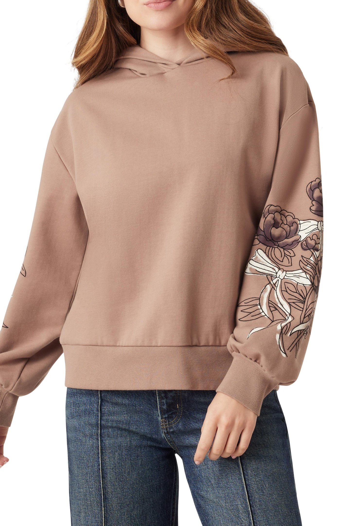 GRAPHIC HOODIE TAUPE GREY 2