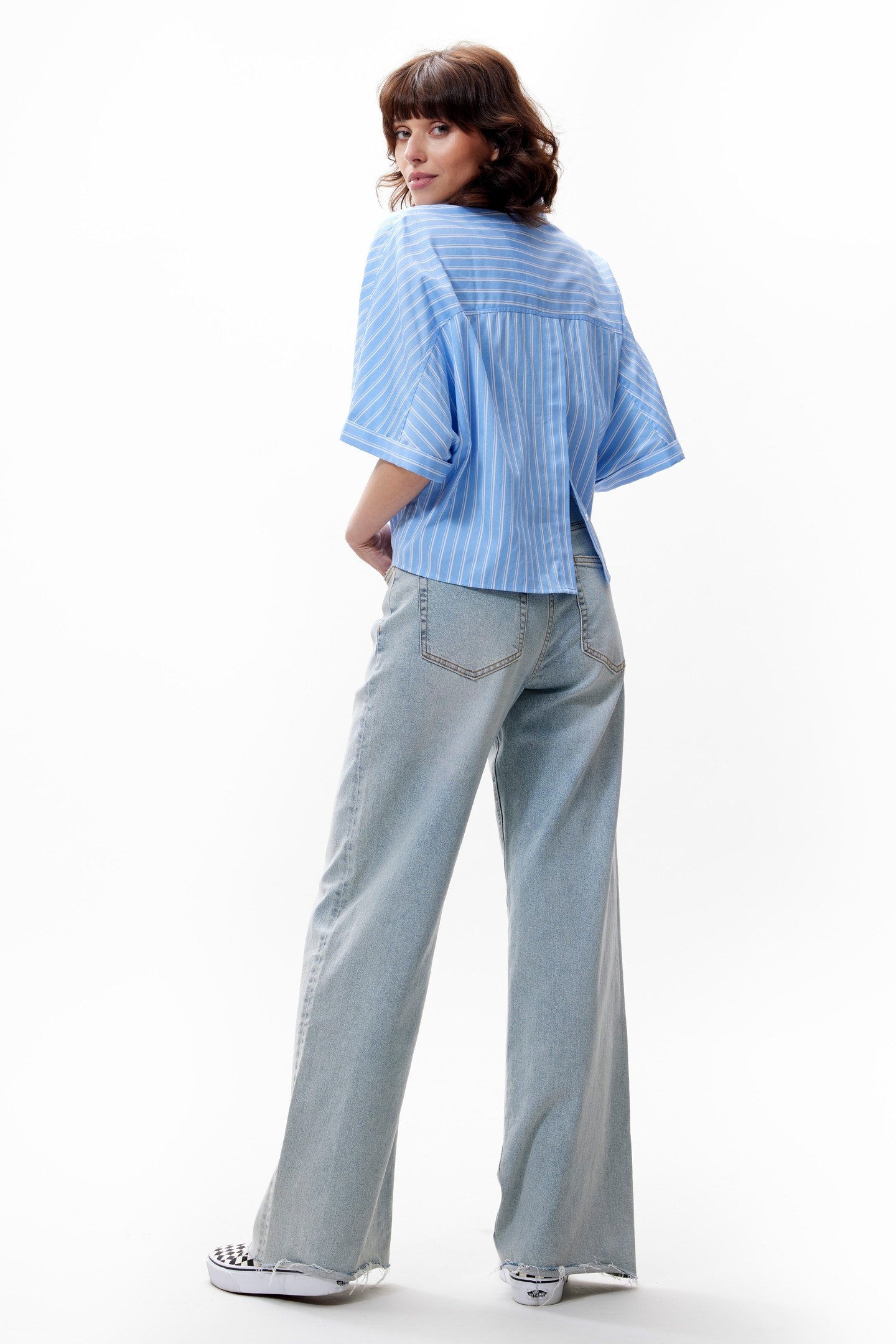 SHORT SLEEVE BLOUSE CORNFLOWER BLUE 2