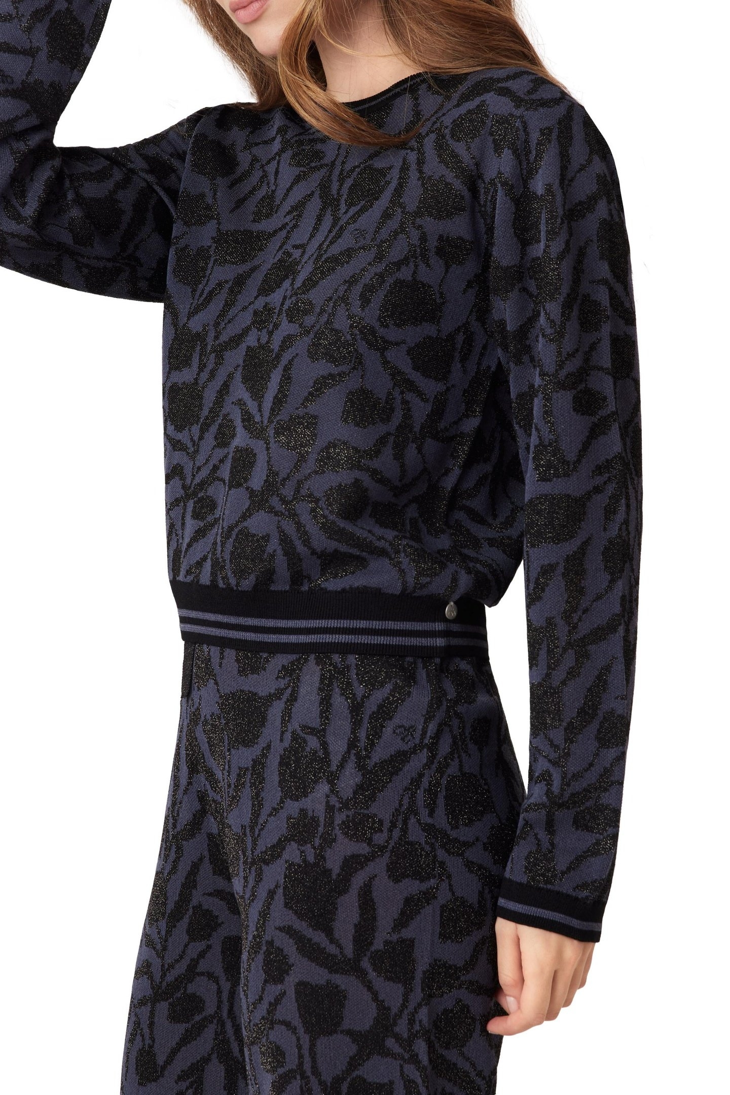 JACQUARD PULLOVER SEABORNE/ BLACK NIGHT LUREX 3