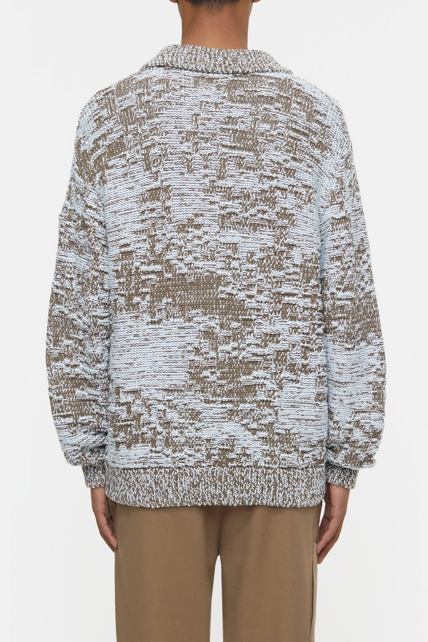 JACQUARD CARDIGAN KNITS TEAK WOOD 5