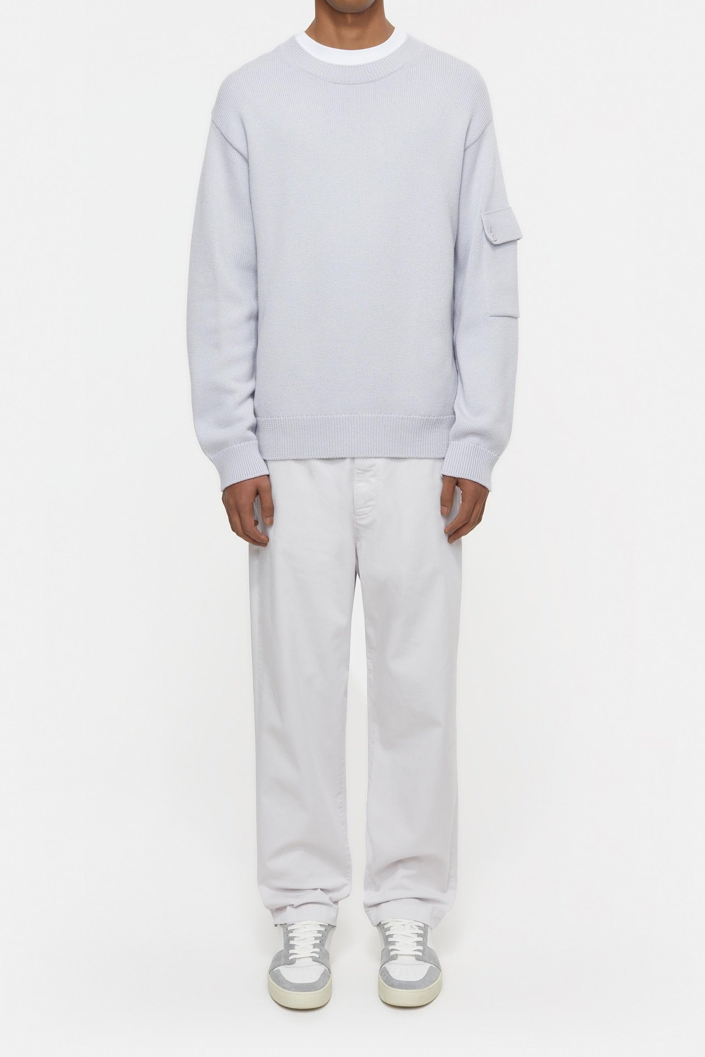 CREWNECK JUMPER KNITS FOG GREY 1