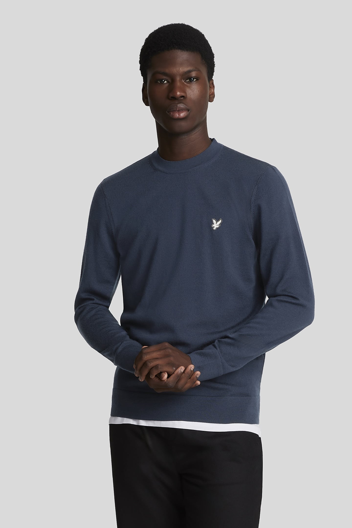 MERINO CREW NECK JUMPER MIDNIGHT NAVY 2