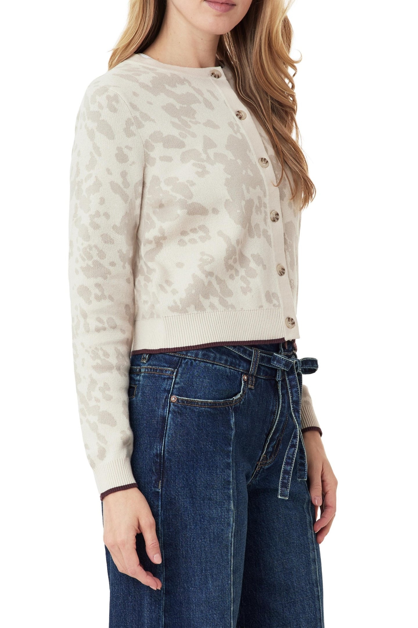 CREW NECK CARDIGAN WHITECAP GRAY/FEATHER GRAY 4