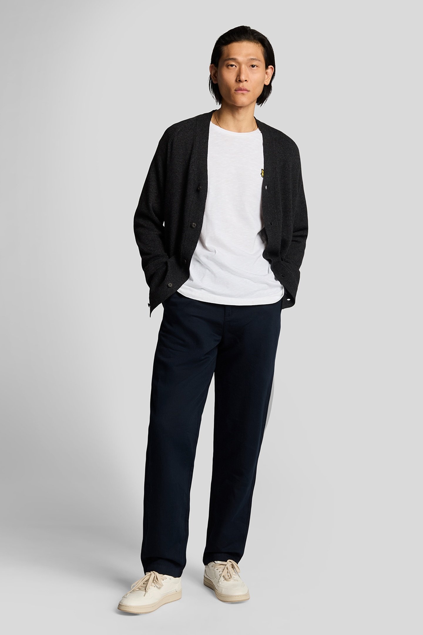 LINEN BLEND DRAWSTRING TROUSER DARK NAVY 1