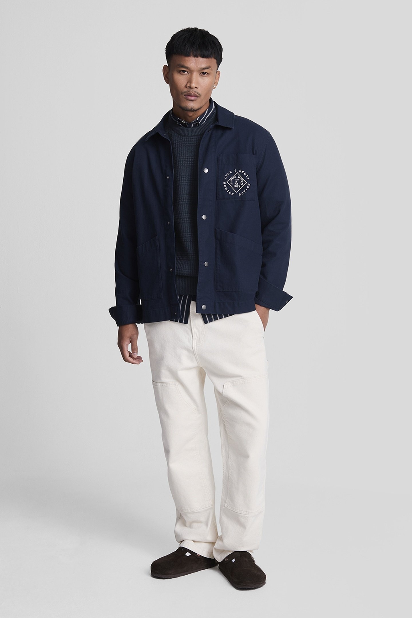 WAFFLE KNIT JUMPER DARK NAVY 1