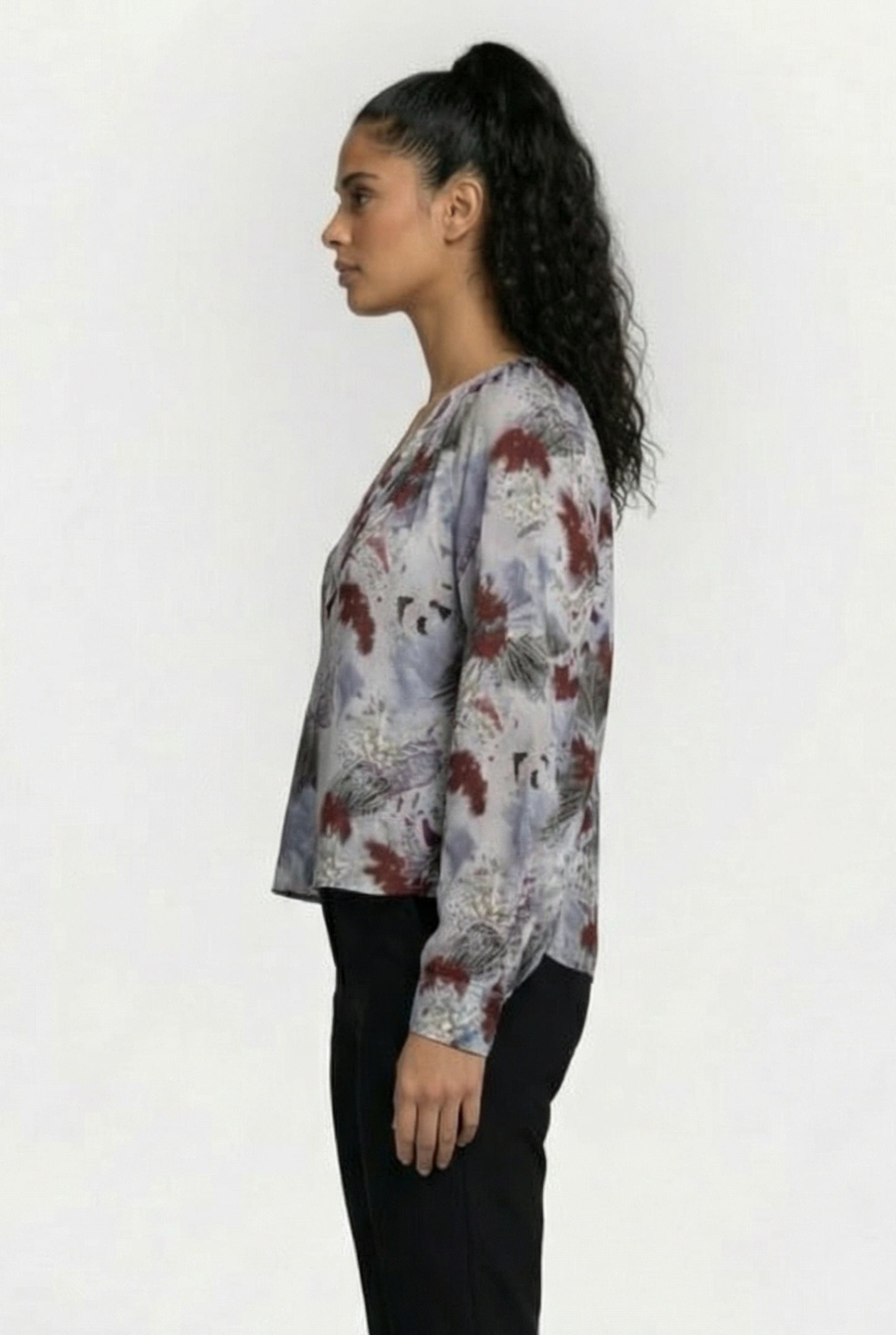 CHILALI TOP WHITE/BURGUNDY 3