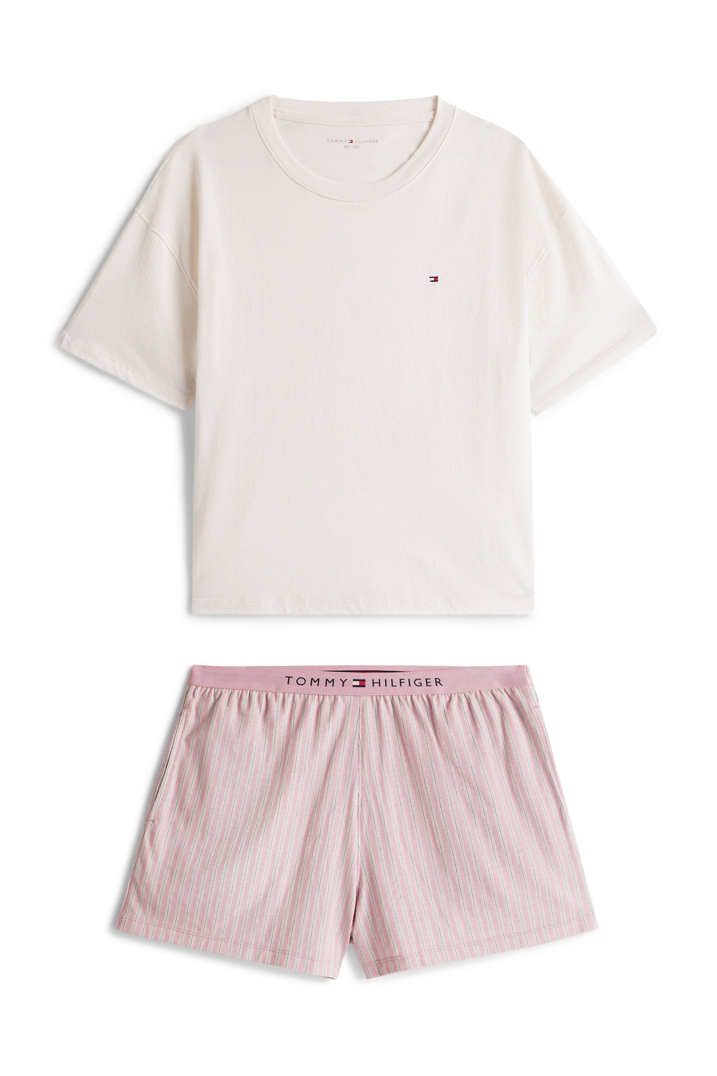SHORTSLEEVE PYJAMA SHORT SET IVORY 5
