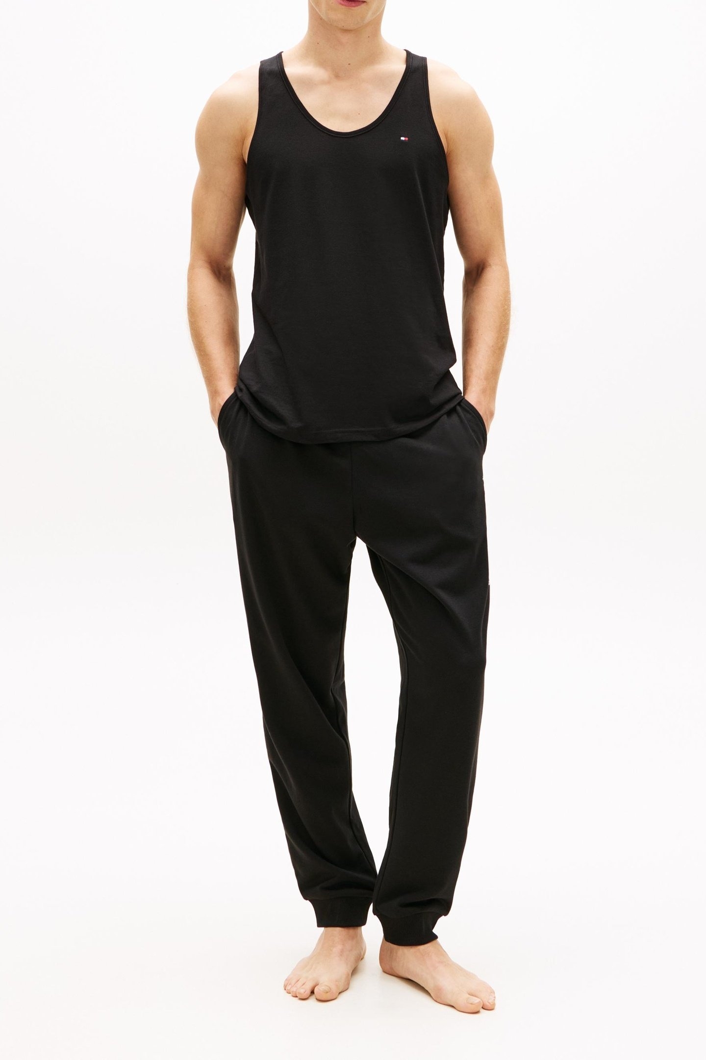 3-PACK ROUND NECK TANK TOPS BLACK 1