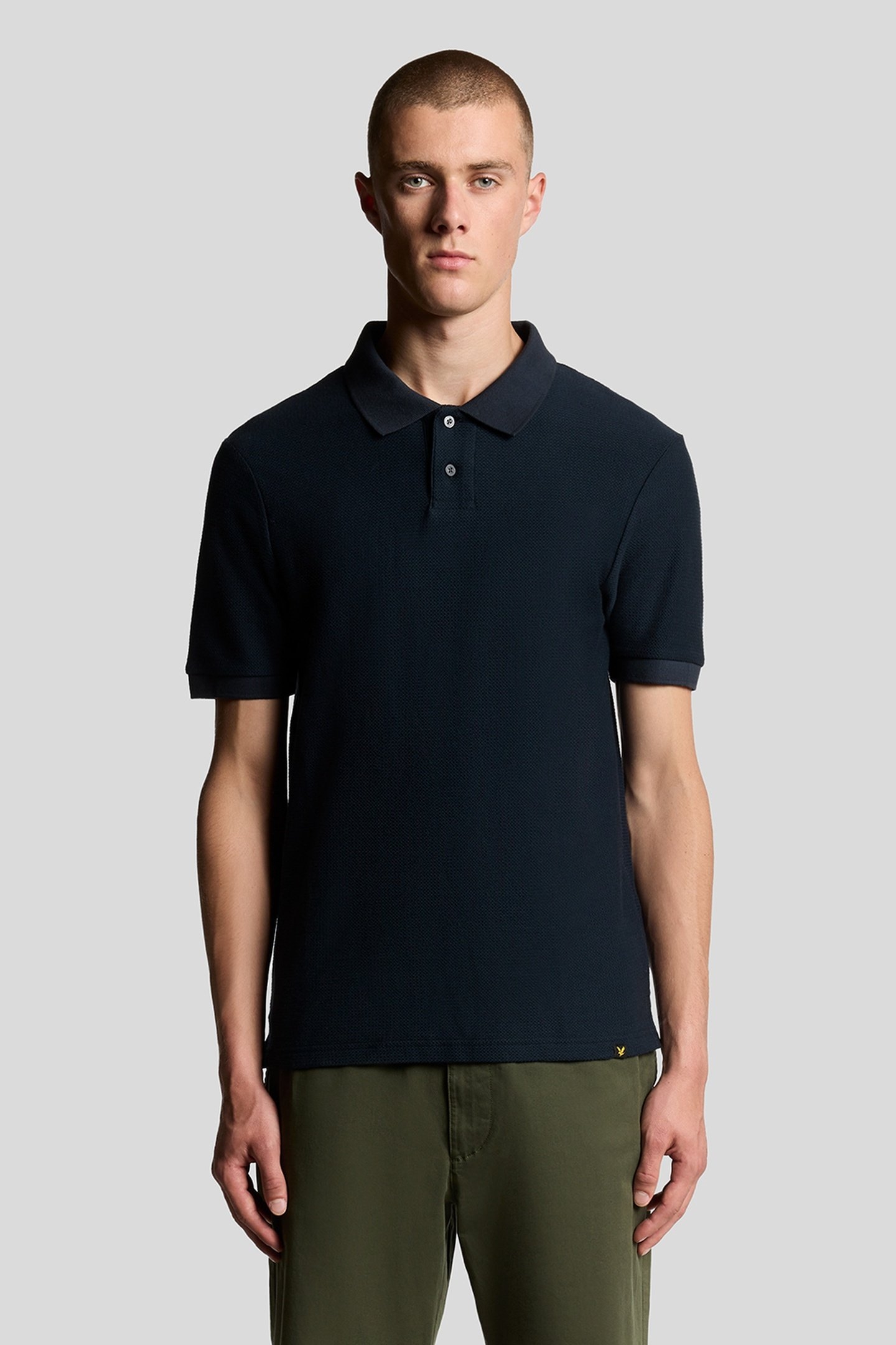 JACQUARD DOBBY POLO SHIRT DARK NAVY 1