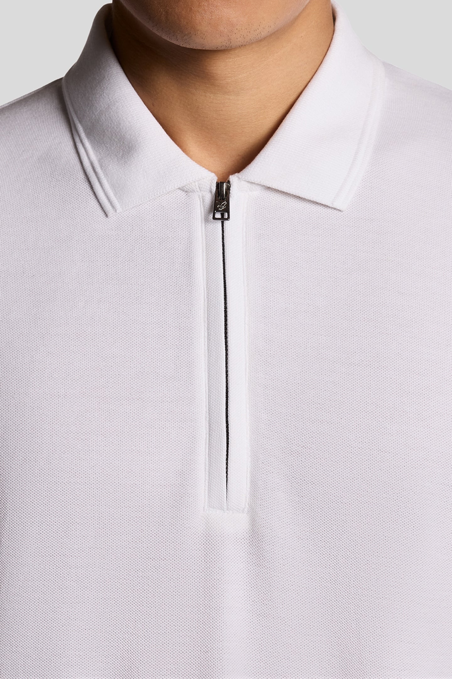 OTTOMAN HALF ZIP POLO SHIRT WHITE 6