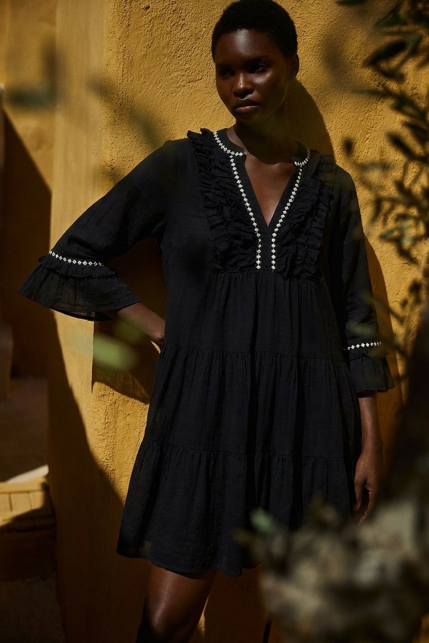 EFISTO SHORT DRESS GAZE BLACK 1