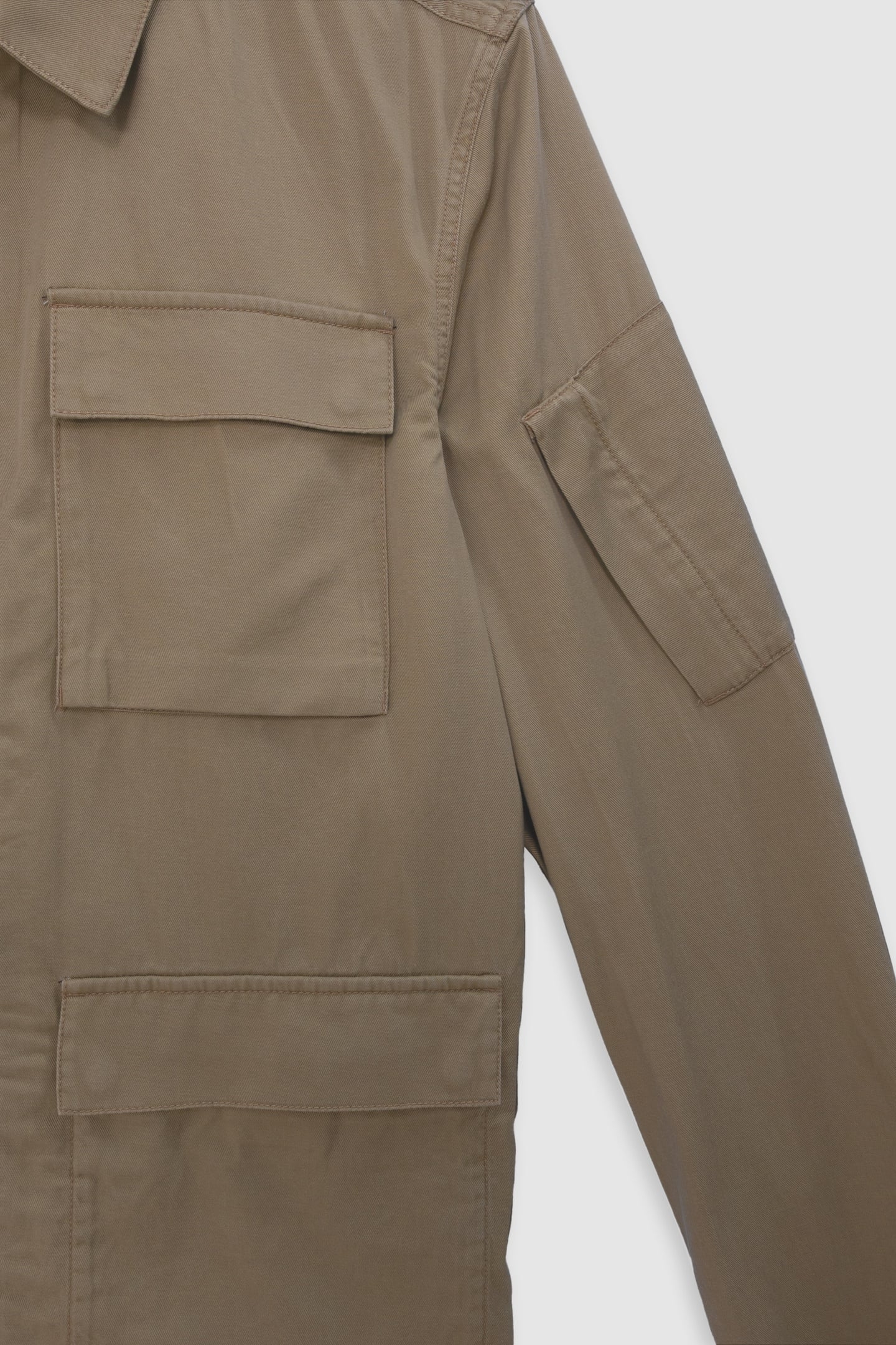 BEIGE FIVE-POCKET ZIPPED SAFARI JACKET 8